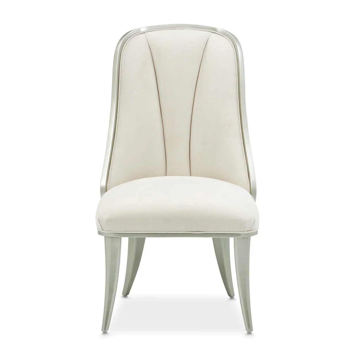 Penthouse Ash Gray/Frosted Linen Dining Side Chair - Ornate Home