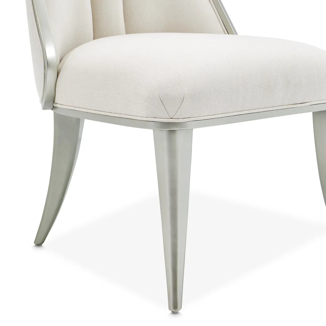 Penthouse Ash Gray/Frosted Linen Dining Side Chair - Ornate Home