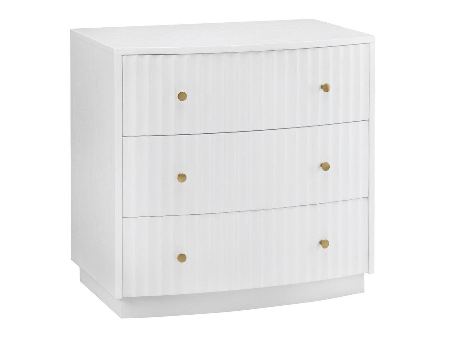 Percy White Three-Drawer Chest - Ornate Home