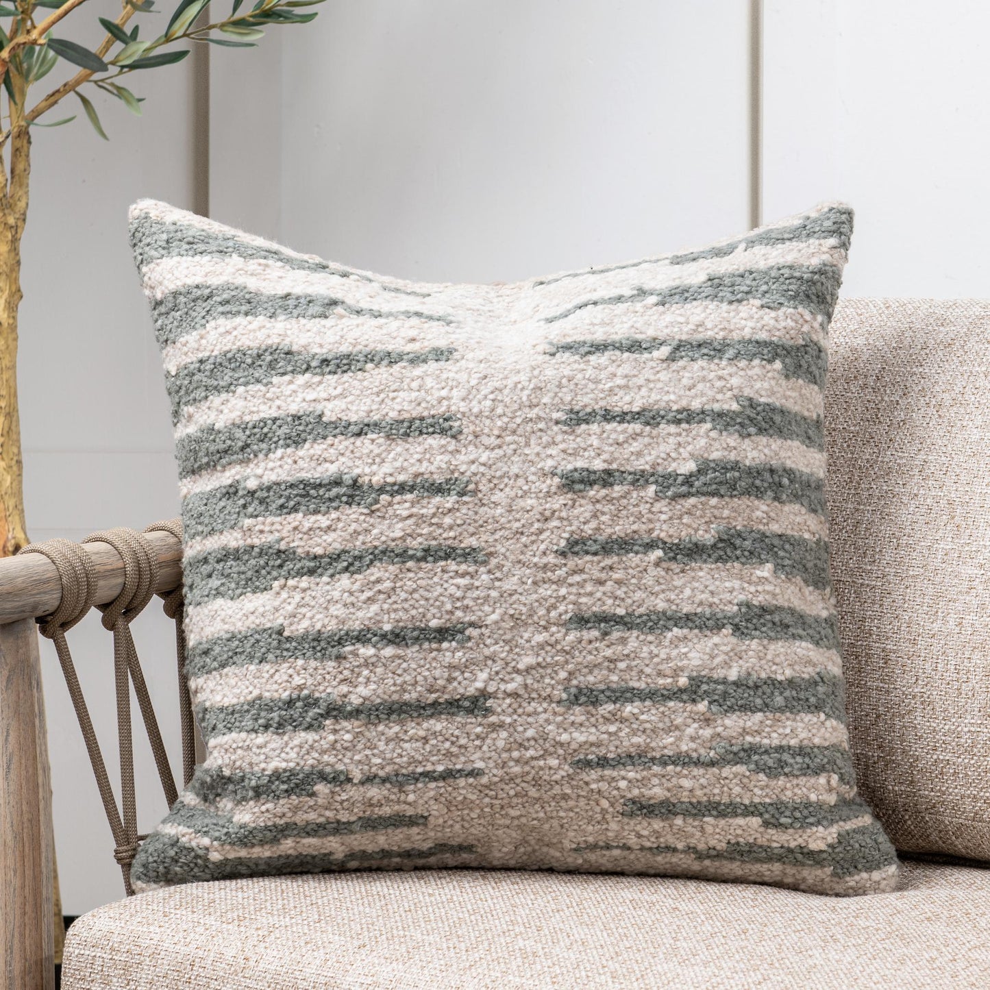 Performance Kiran Dry Sage 22x22 Throw Pillow (Set of 2) - Ornate Home
