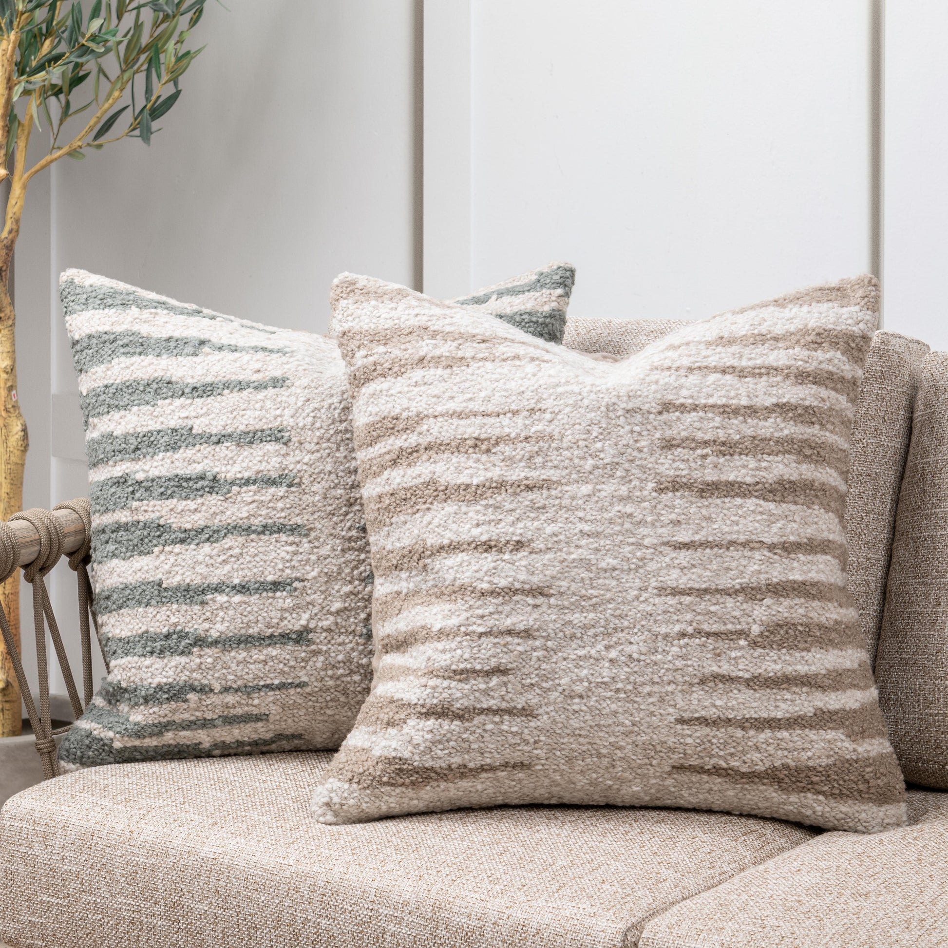 Performance Kiran Dry Sage 22x22 Throw Pillow (Set of 2) - Ornate Home