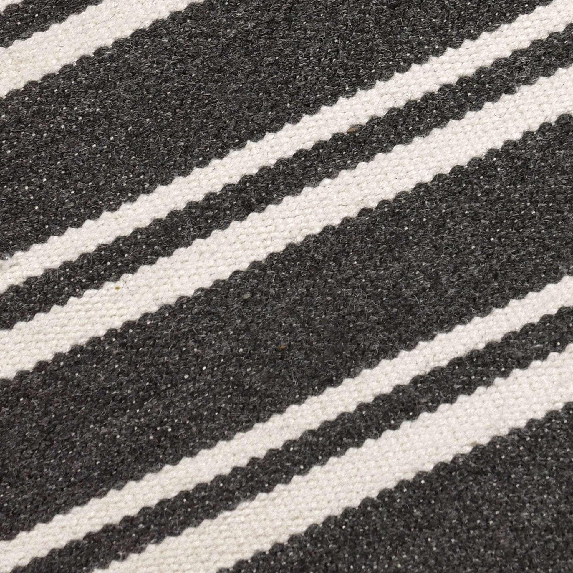 Performance Palma Charcoal/Ivory Stripe Rug - Ornate Home