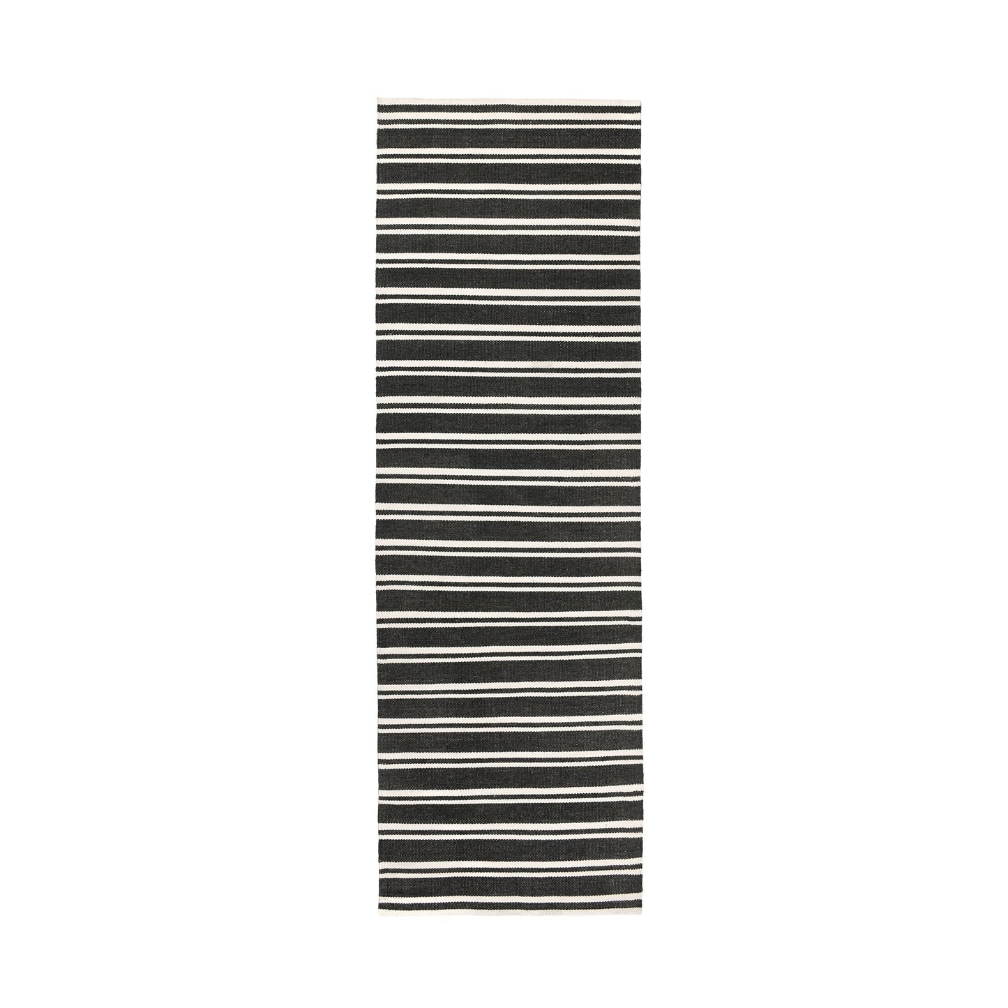 Performance Palma Charcoal/Ivory Stripe Rug - Ornate Home
