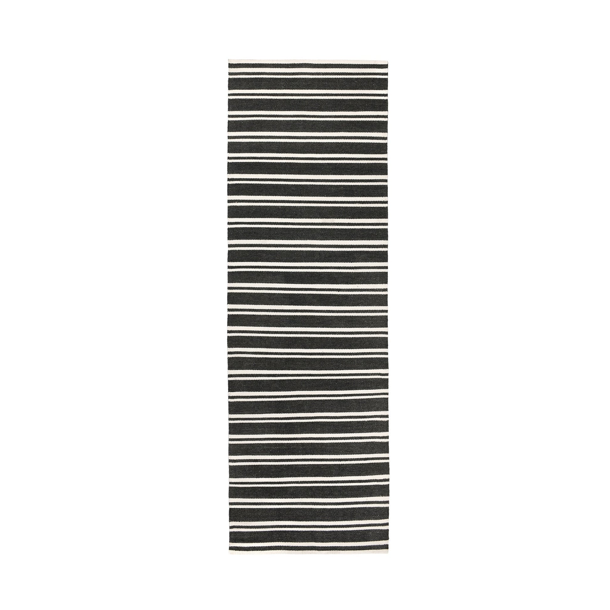Performance Palma Charcoal/Ivory Stripe Rug - Ornate Home