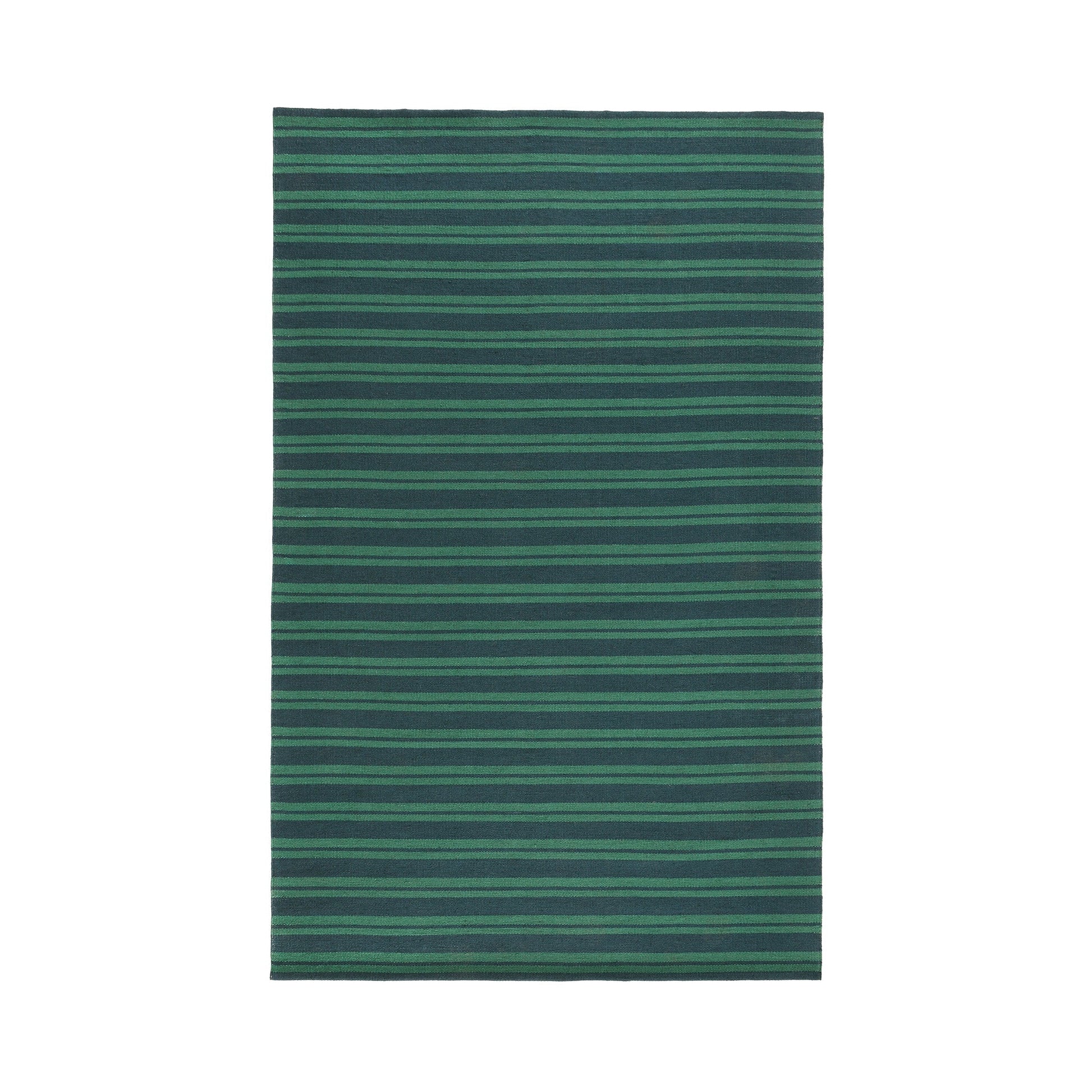 Performance Palma Deep Blue/Green Stripe Rug - Ornate Home