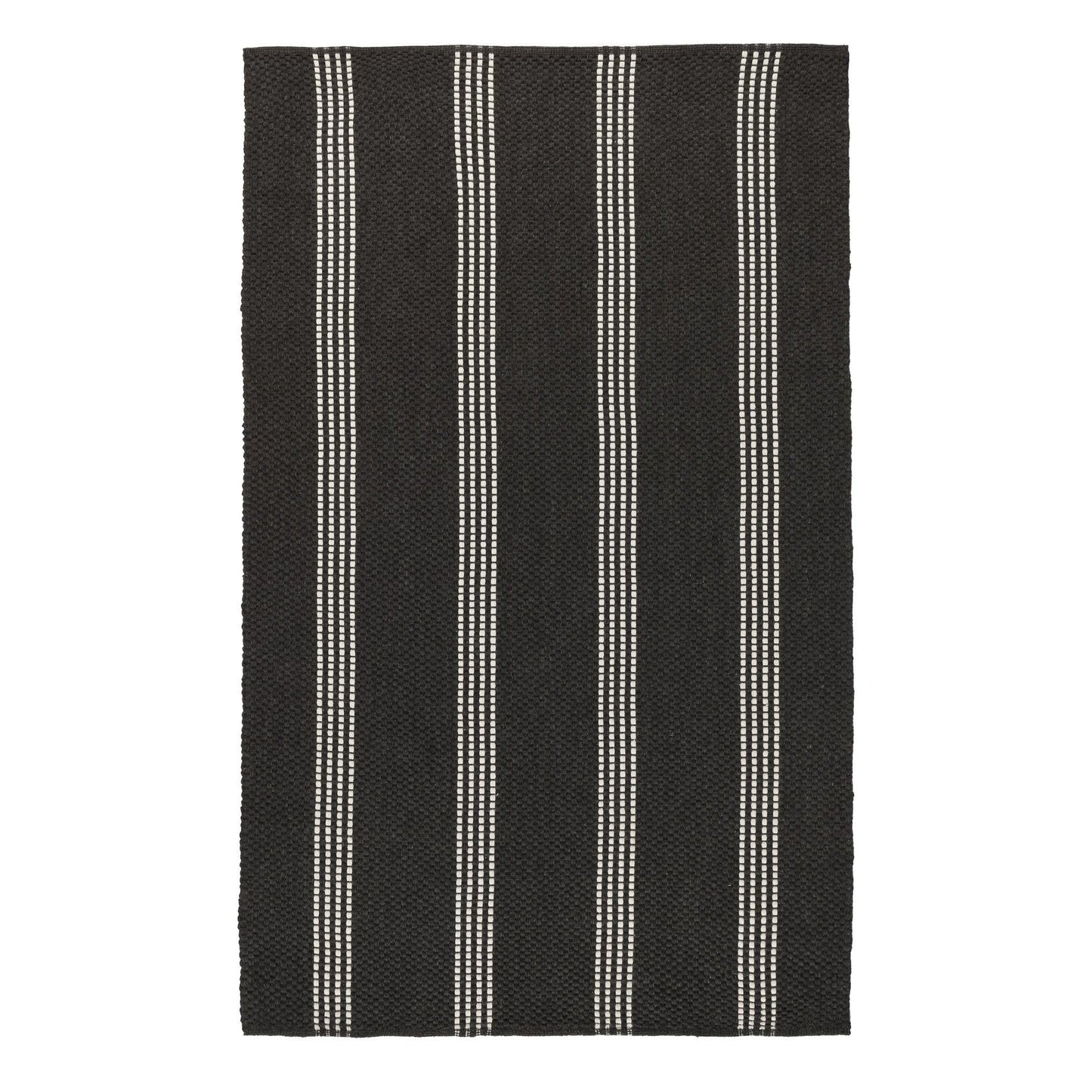Performance Sorrento Charcoal/Ivory Stripe Rug - Ornate Home