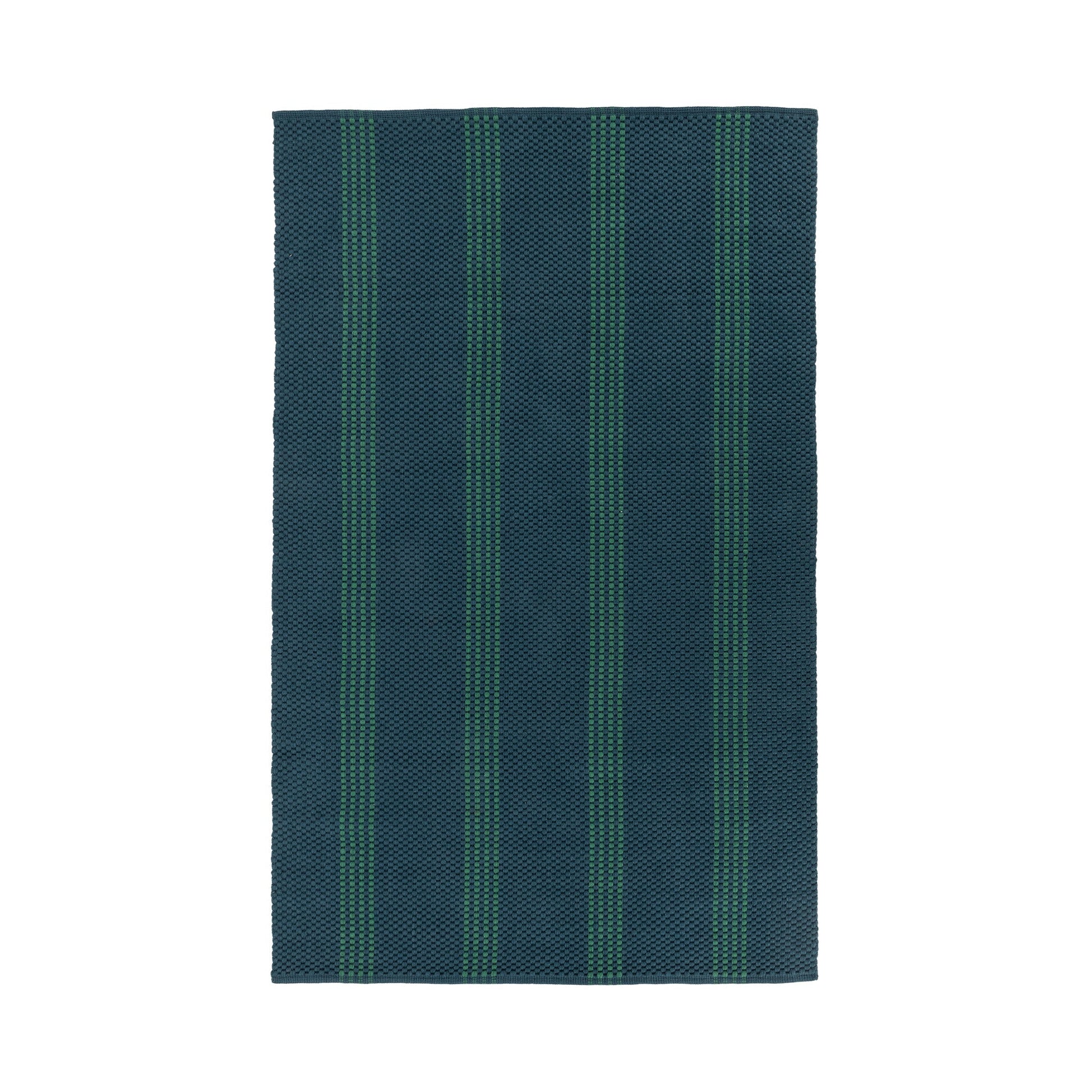 Performance Sorrento Deep Blue/Green Stripe Rug - Ornate Home