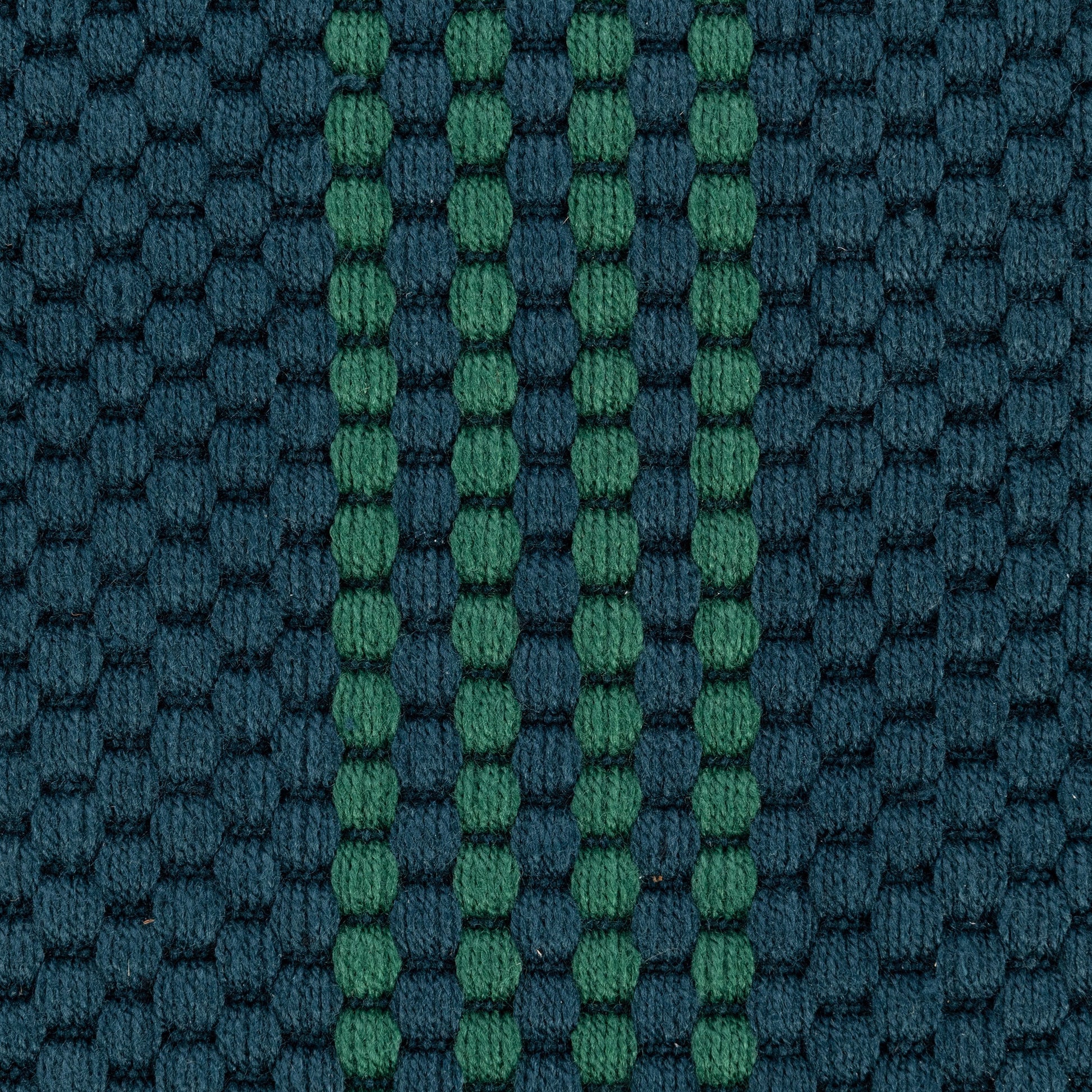 Performance Sorrento Deep Blue/Green Stripe Rug - Ornate Home