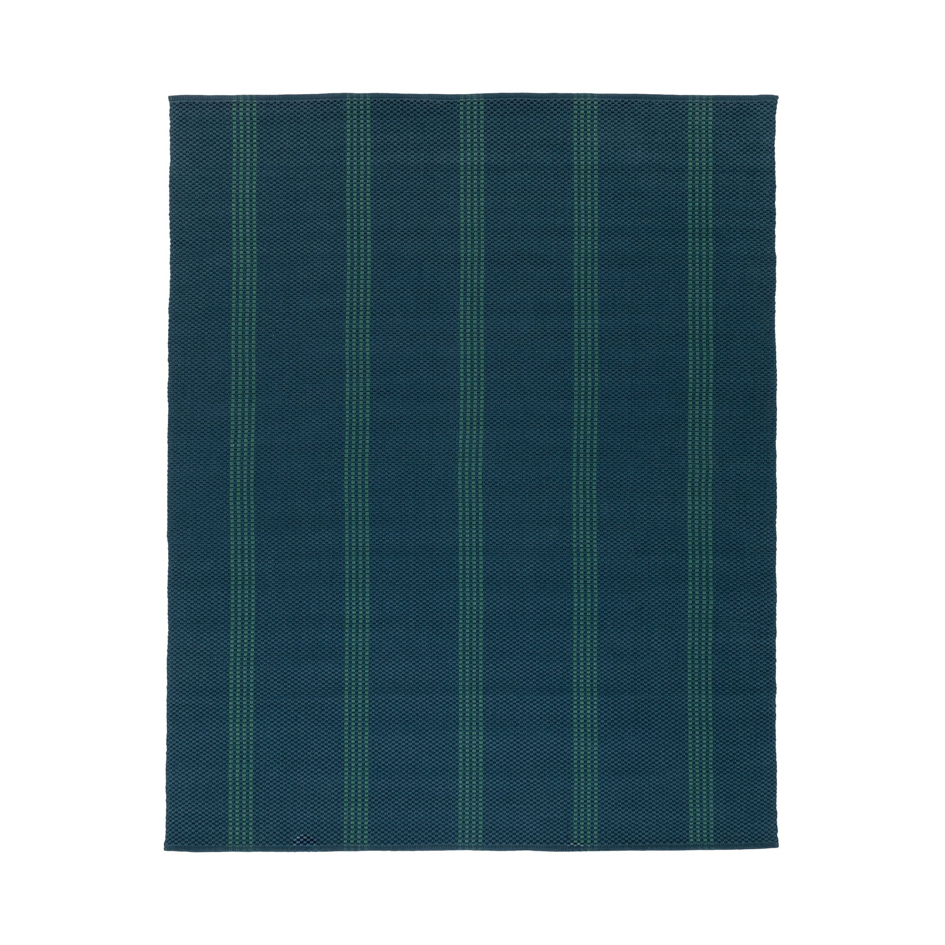 Performance Sorrento Deep Blue/Green Stripe Rug - Ornate Home