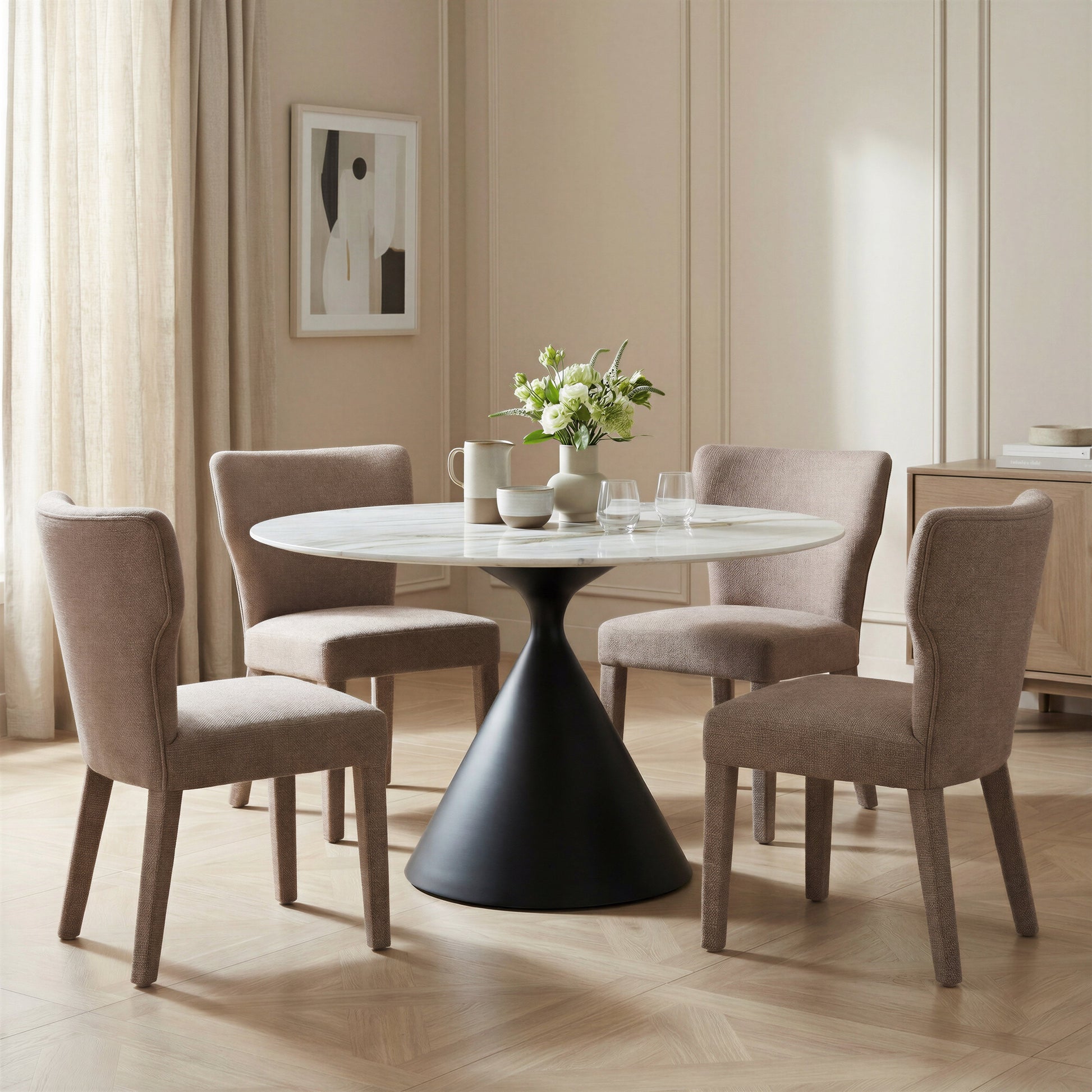 Peridot Taupe Dining Chair - Ornate Home