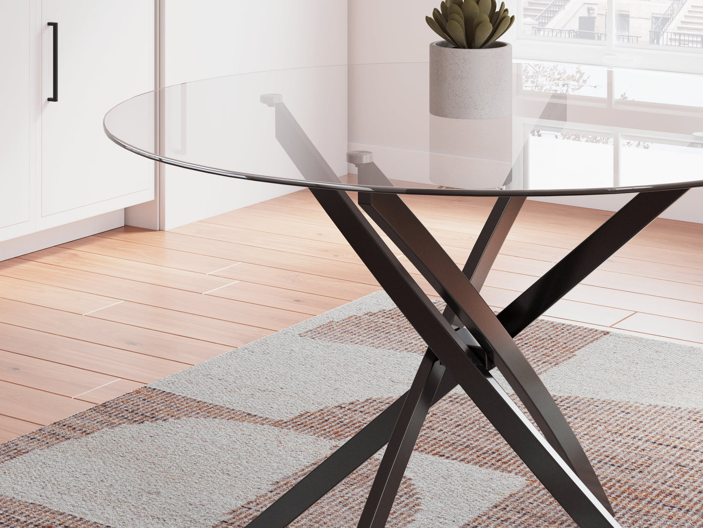 Pharwynn Black Dining Table- Viva Furn