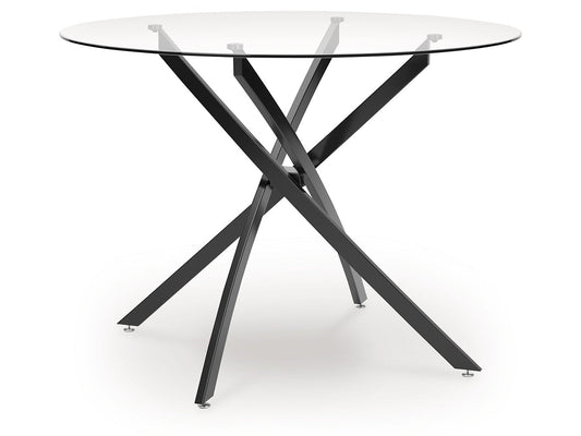 Pharwynn Black Dining Table- Viva Furn