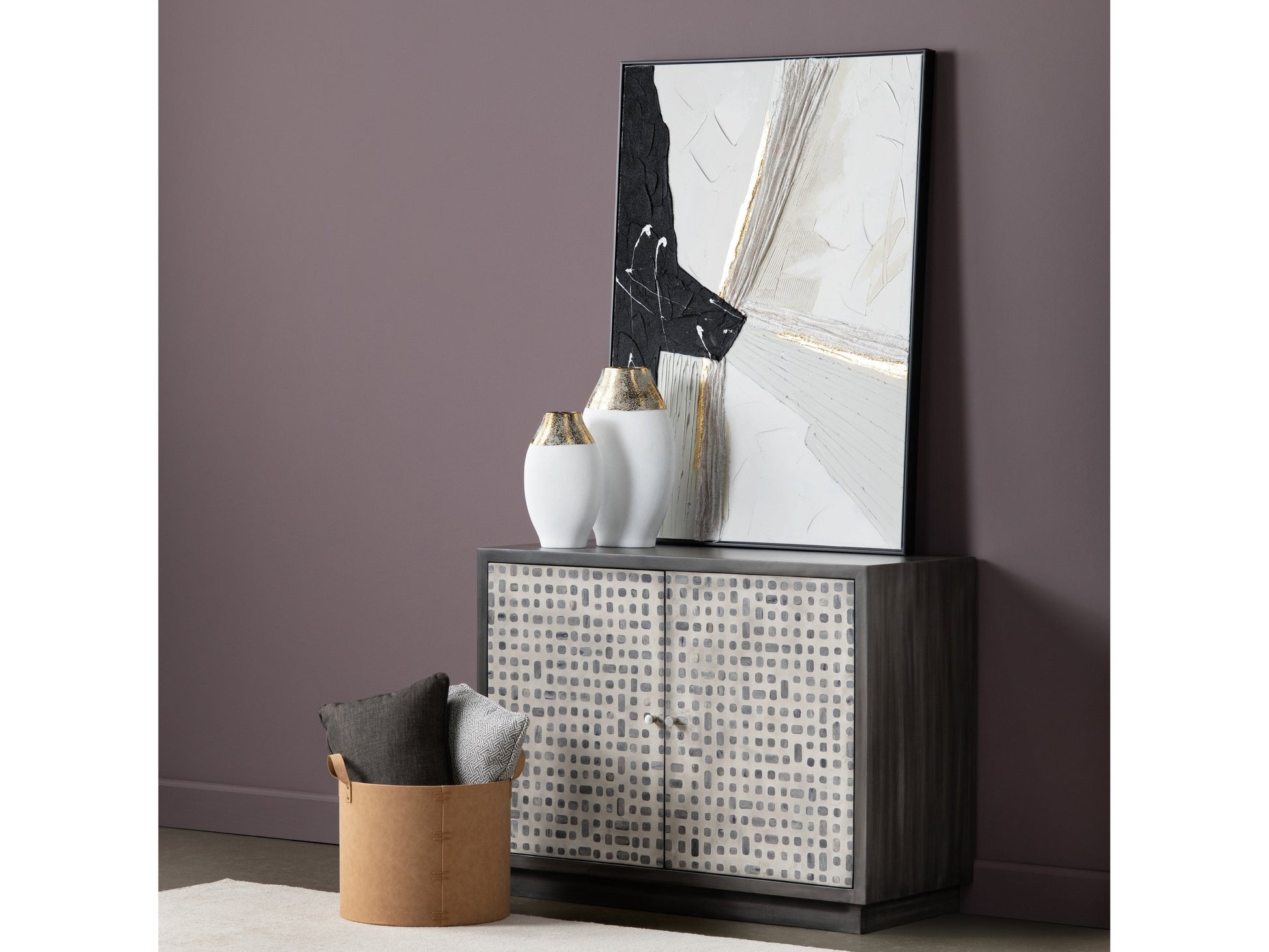Phelps White/Black Canvas - Ornate Home