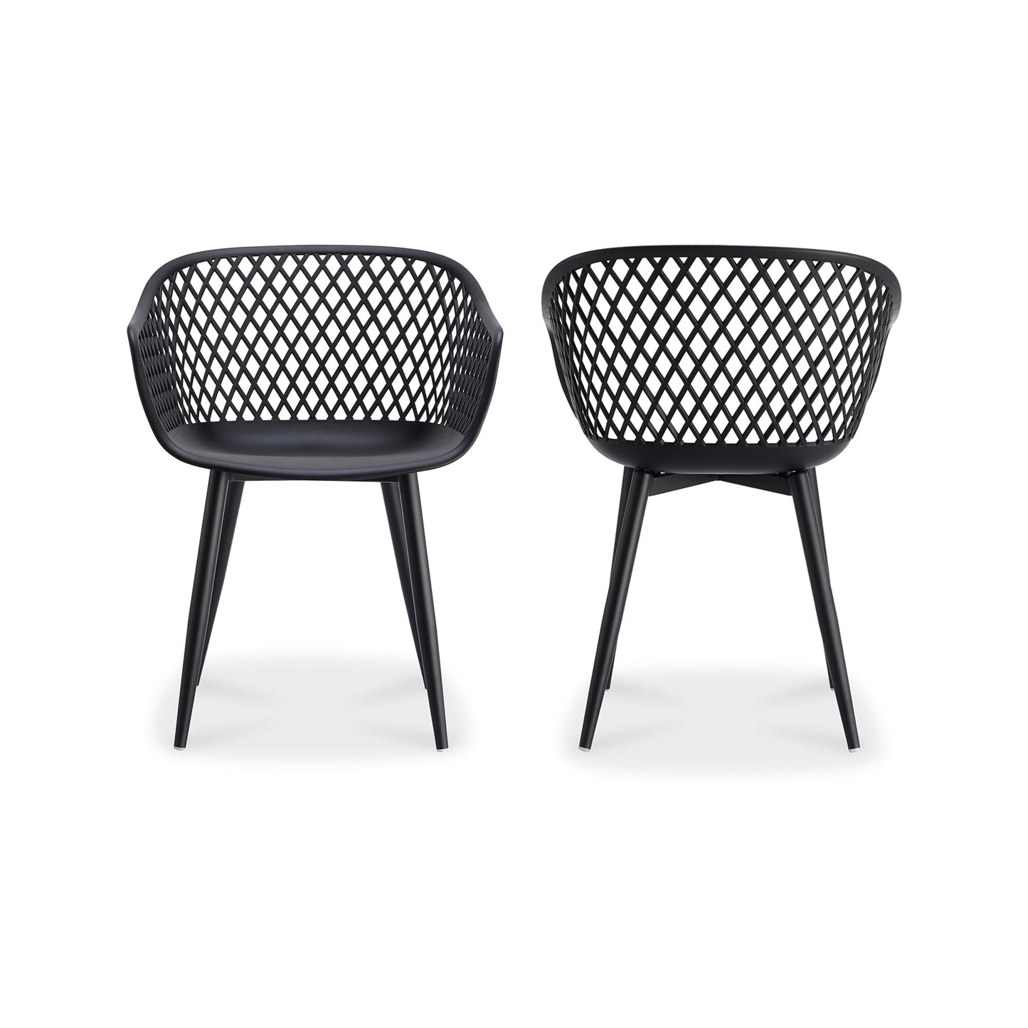 Piazza Black Outdoor Chair (Set of 2) - Ornate Home
