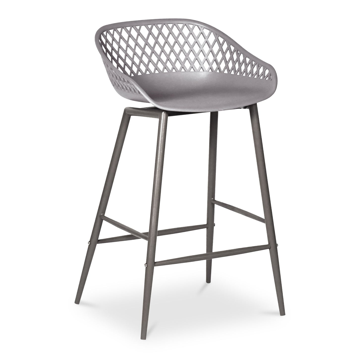 Piazza Grey Outdoor Counter Stool (Set of 2) - Ornate Home