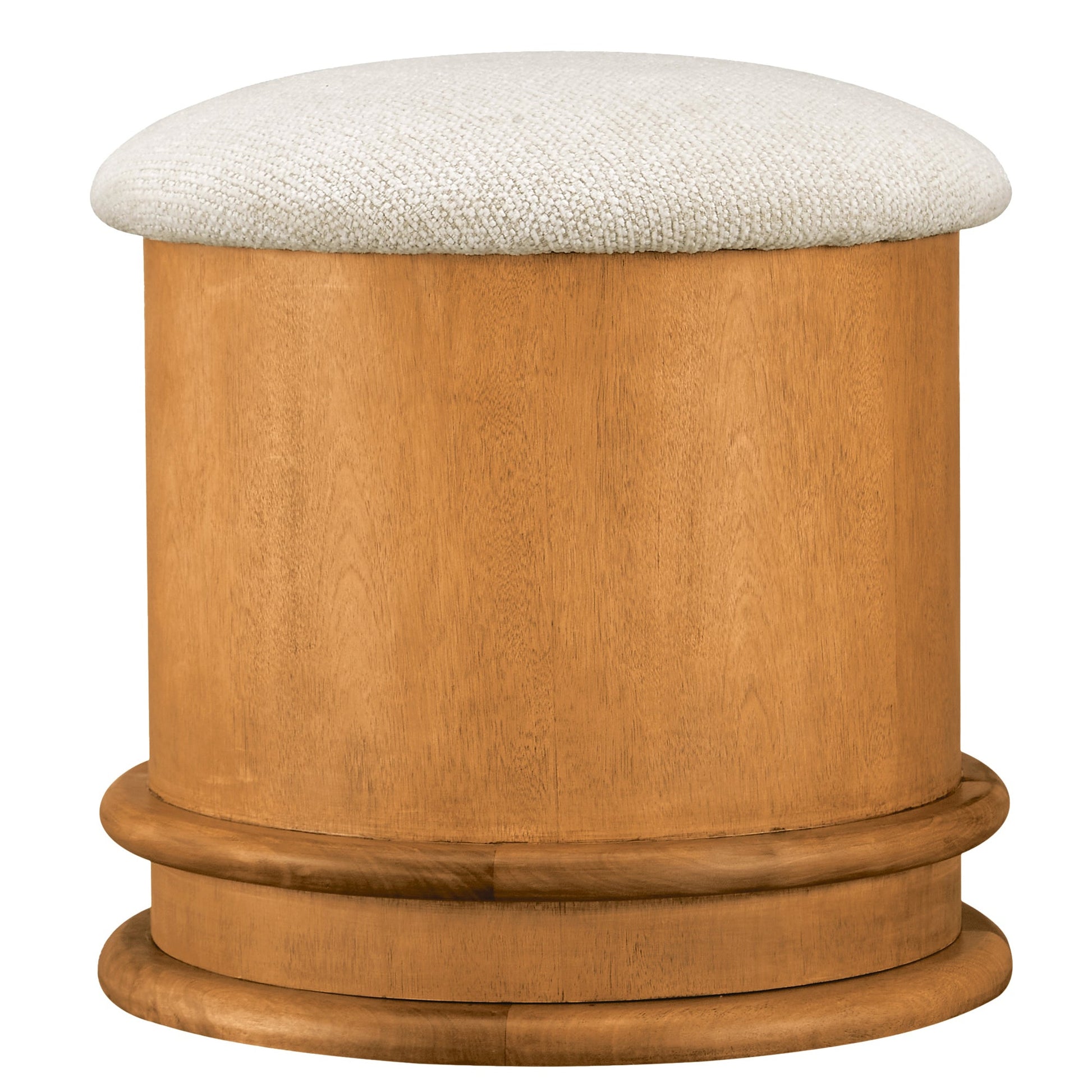 Piccolo Flecked Oatmeal/Brown Storage Stool - Ornate Home