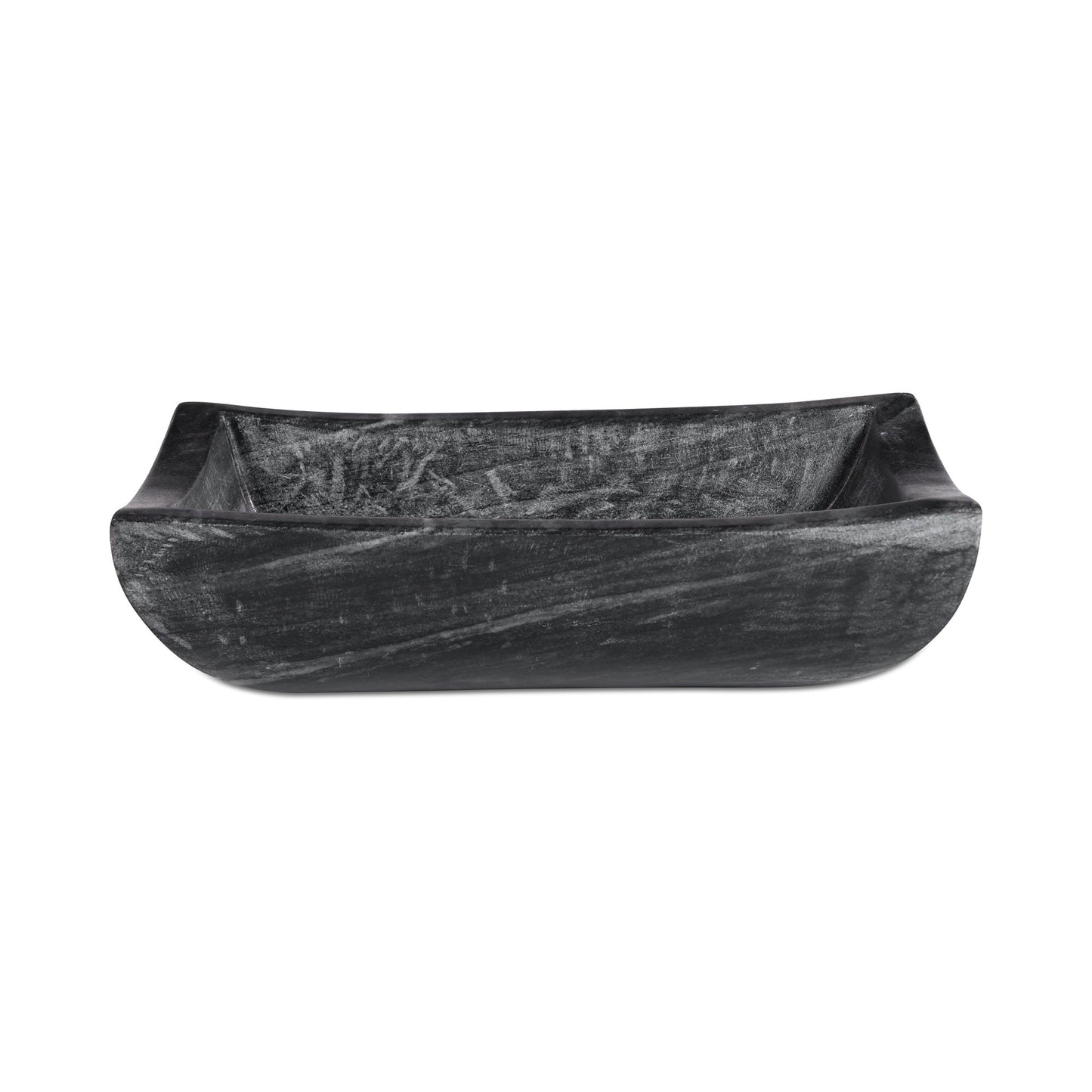 Piero Black Basin Marble Bowl - Ornate Home