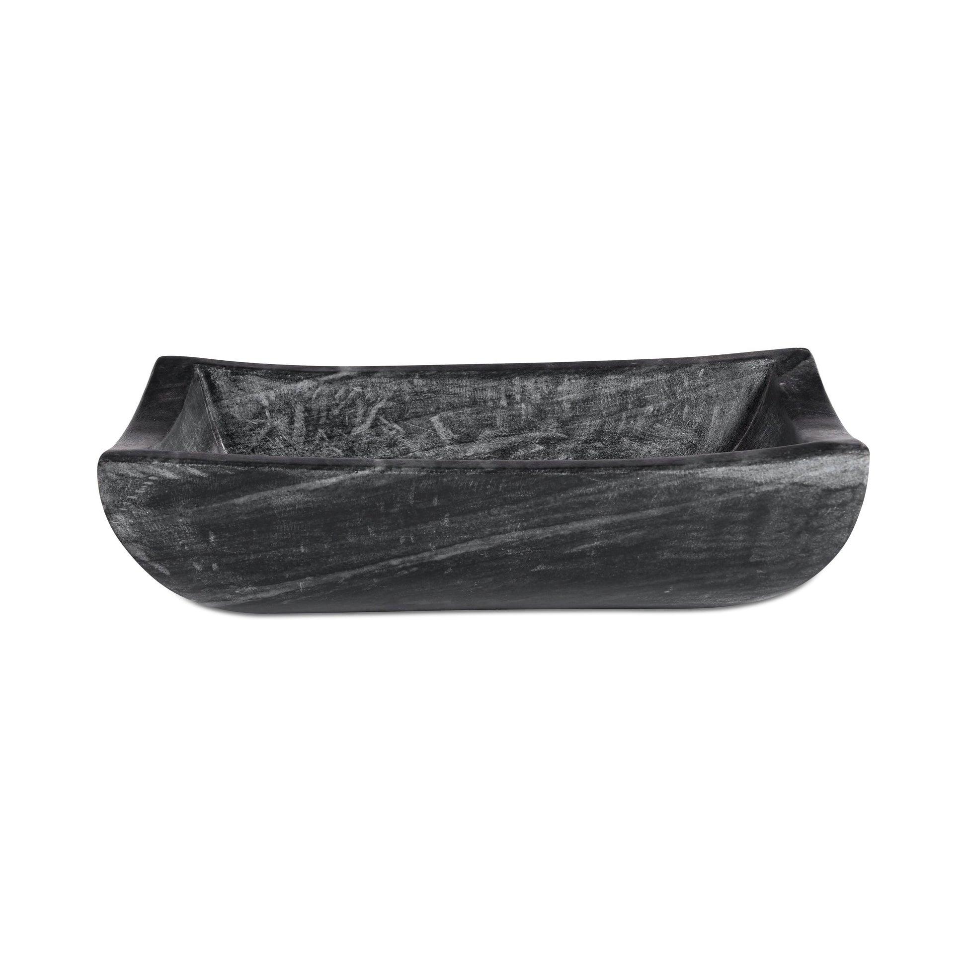 Piero Black Basin Marble Bowl - Ornate Home