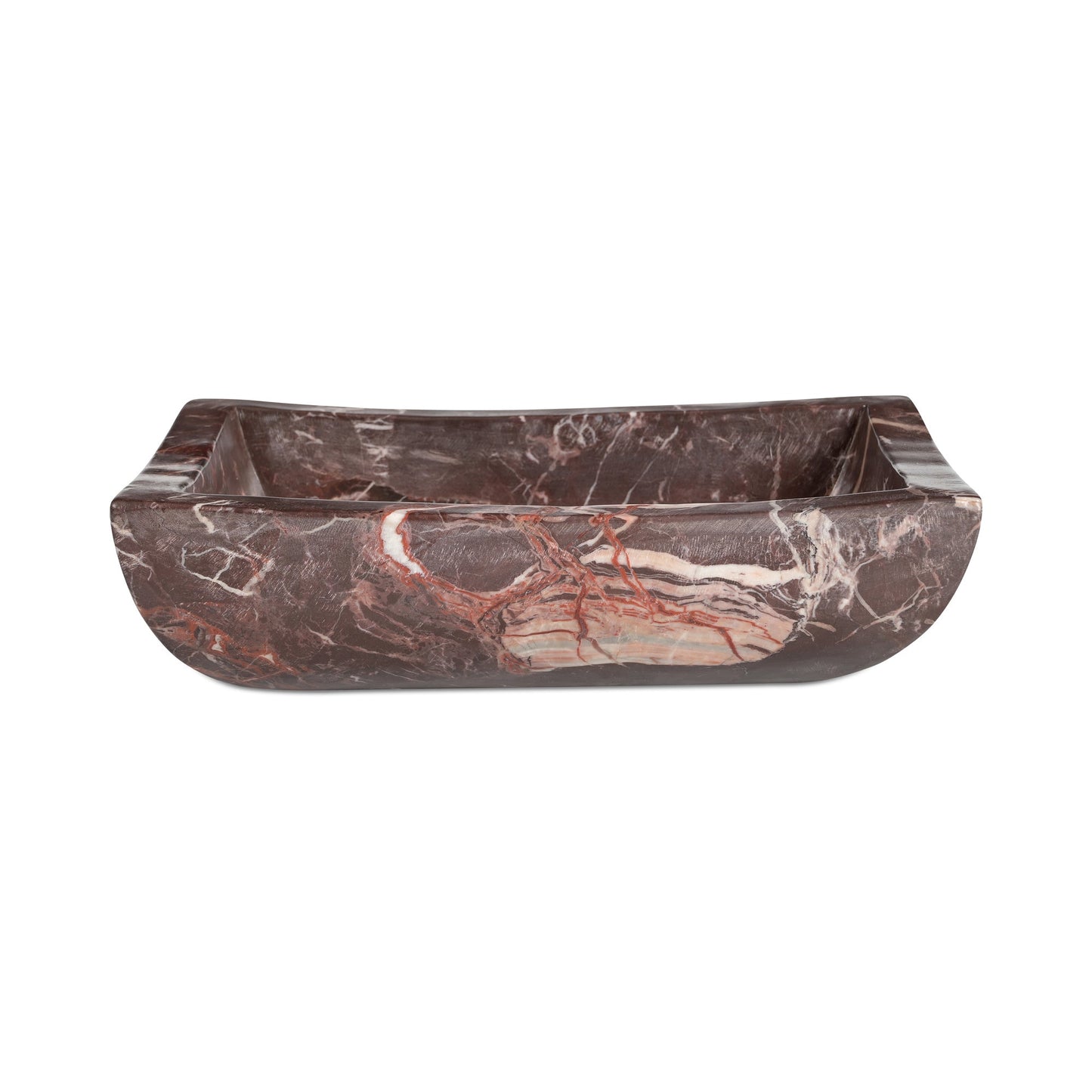 Piero Deep Red Marble Basin - Ornate Home
