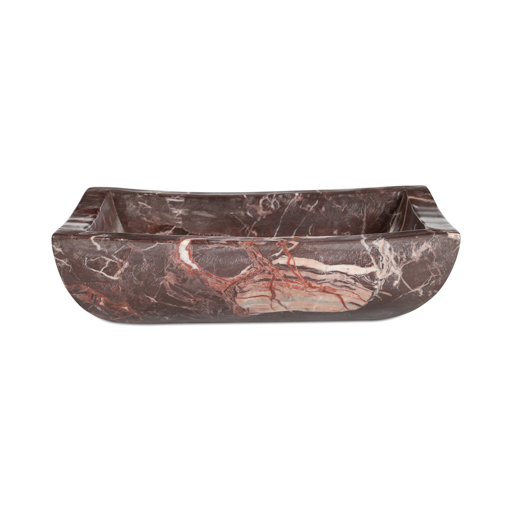 Piero Deep Red Marble Basin - Ornate Home