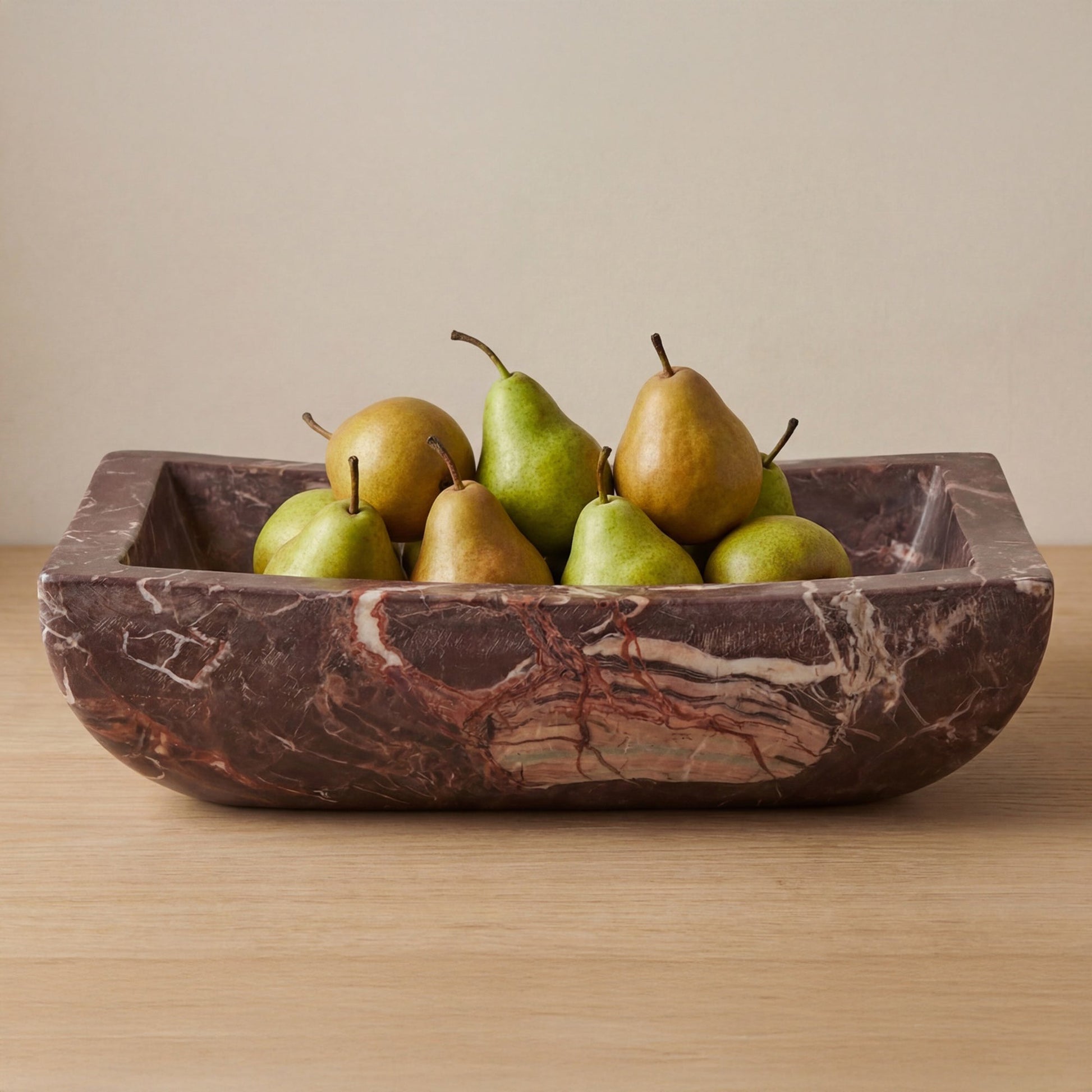 Piero Deep Red Marble Basin - Ornate Home