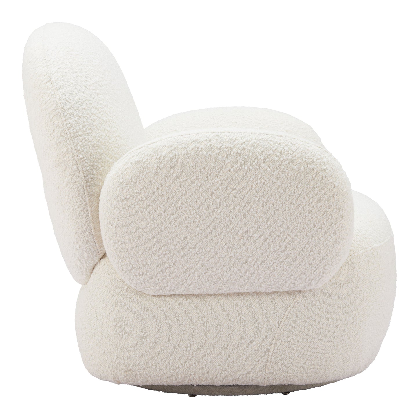 Pilka White Swivel Chair - Ornate Home