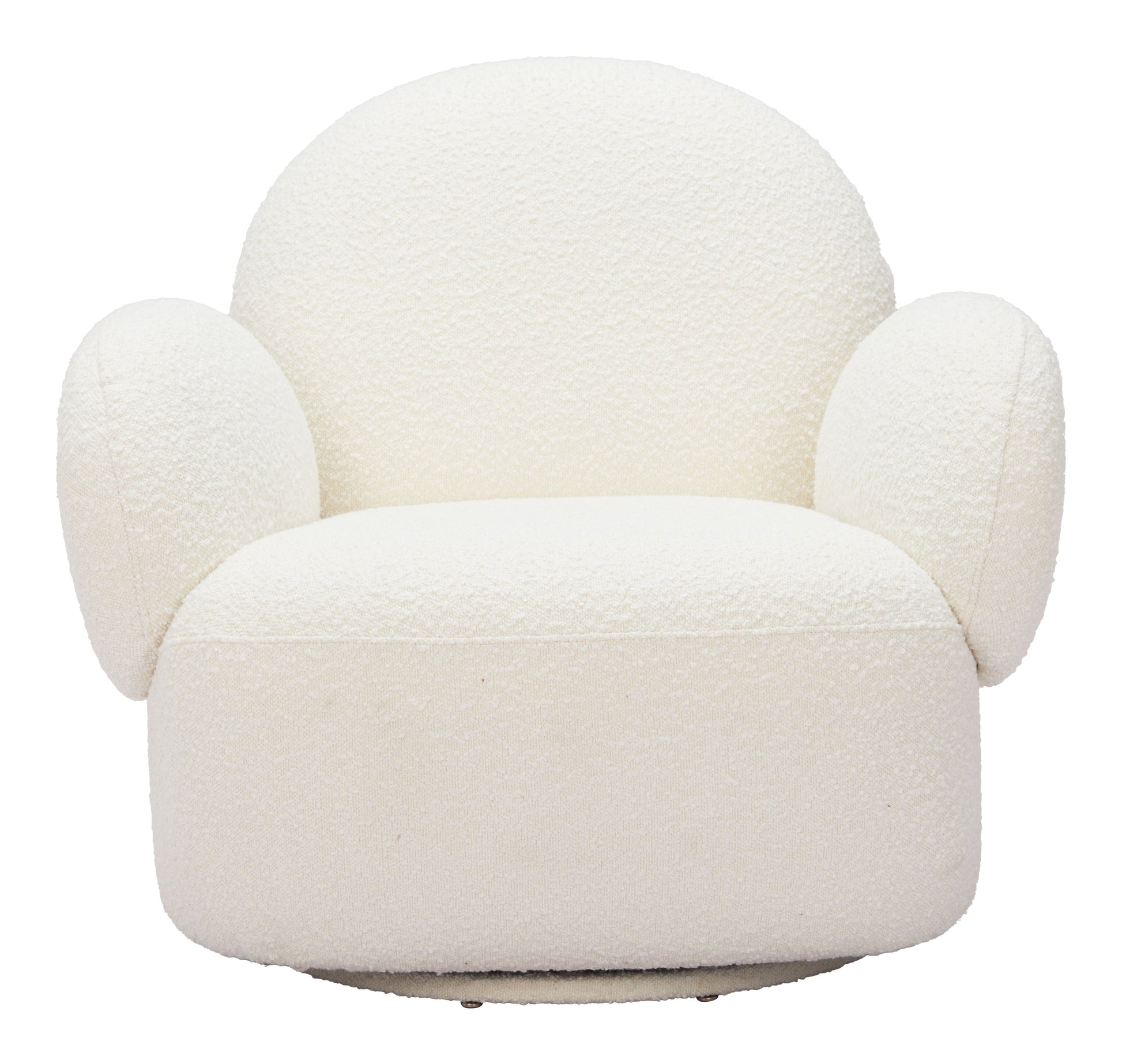 Pilka White Swivel Chair - Ornate Home