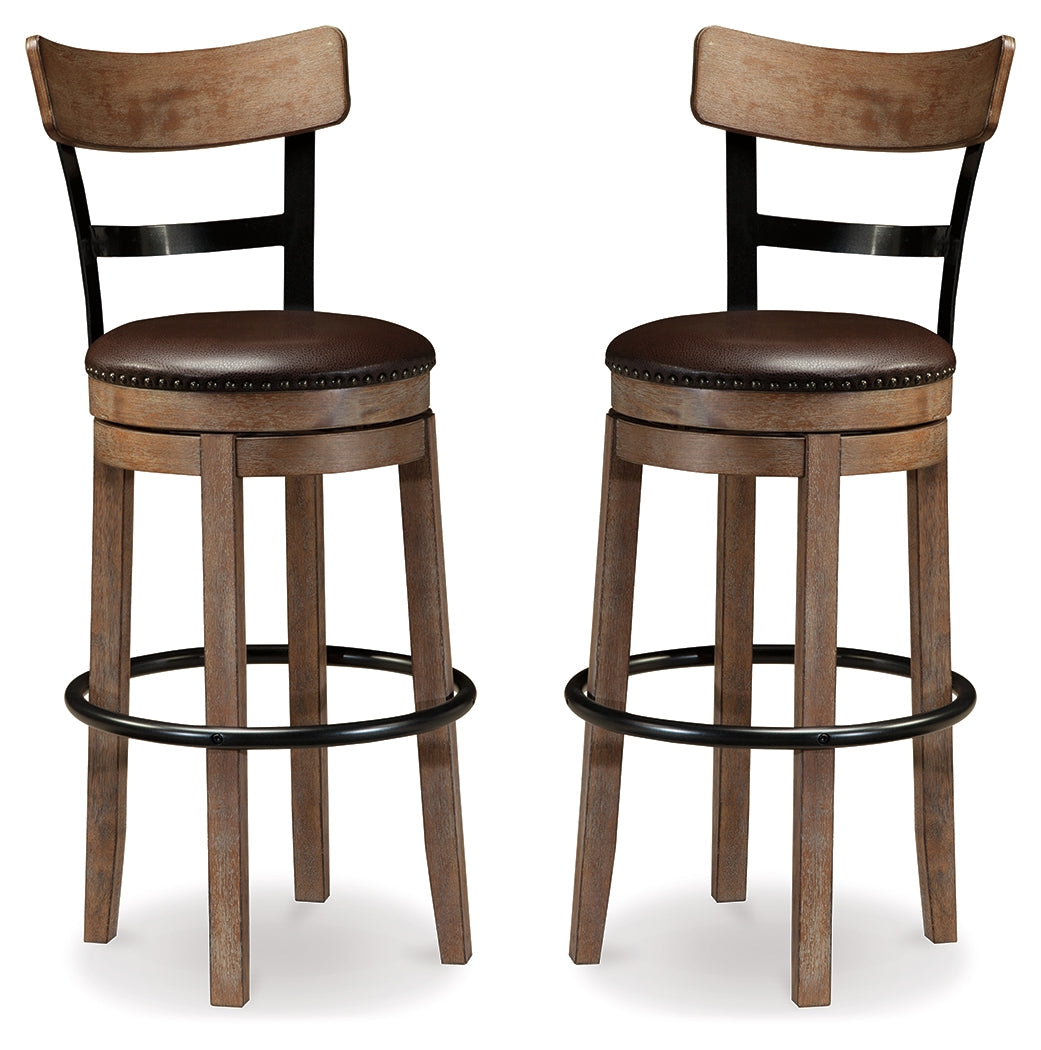 Pinnadel Grayish Brown Bar Height Bar Stool (Set of 2) - Ornate Home
