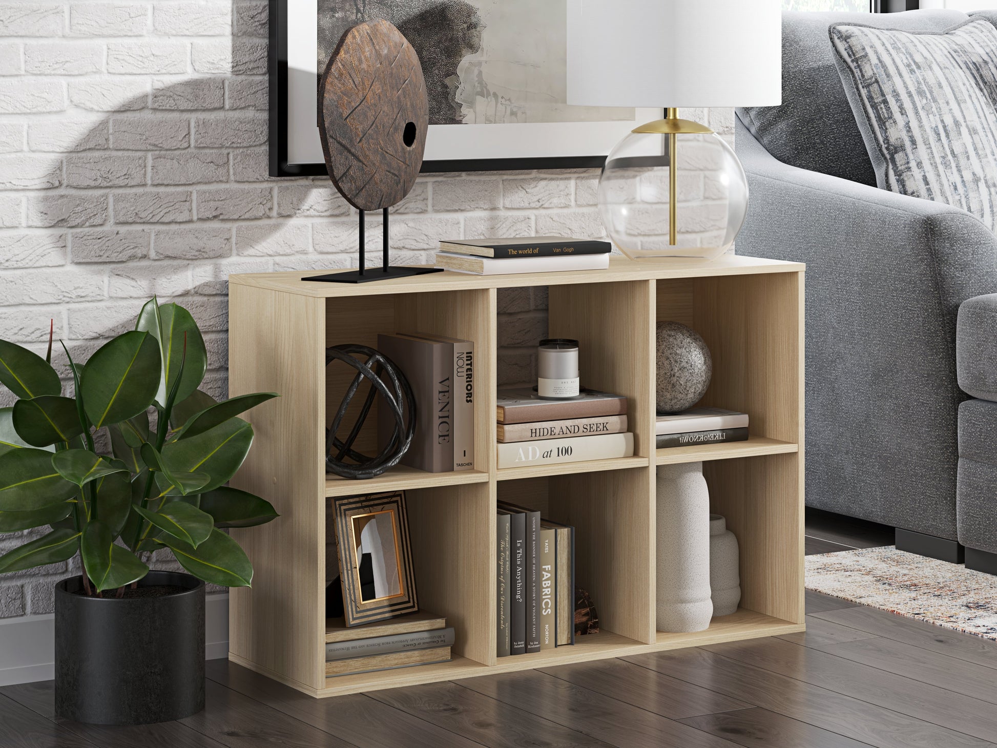 Piperton Tan Six Cube Organizer- Viva Furn
