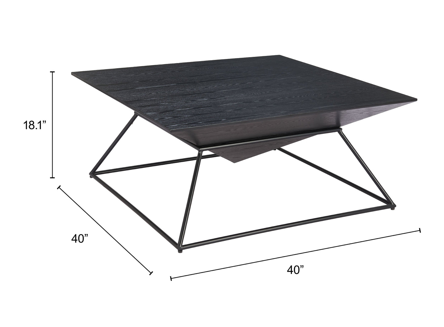 Pira Black Coffee Table - Ornate Home