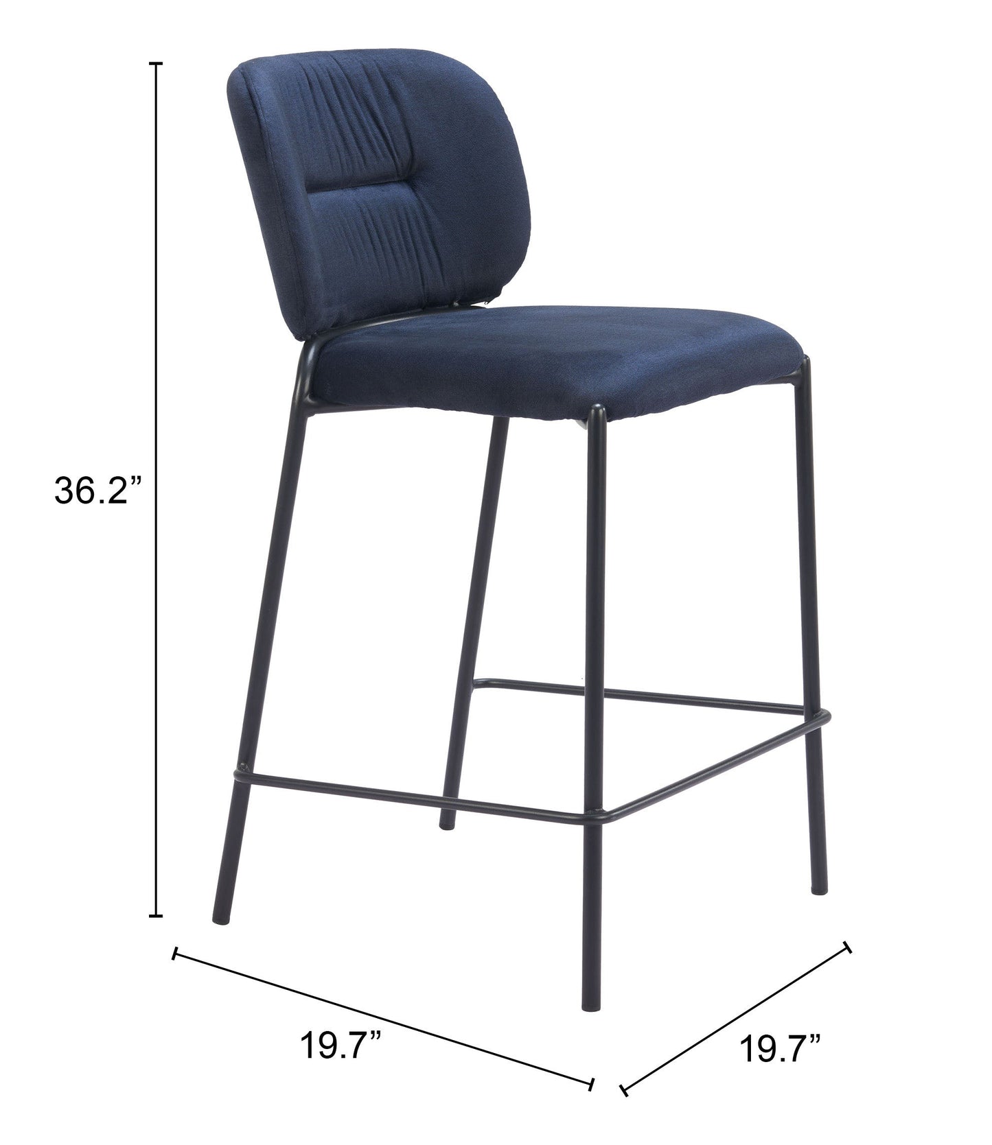 Plat Blue Counter Stool (Set of 2) - Ornate Home