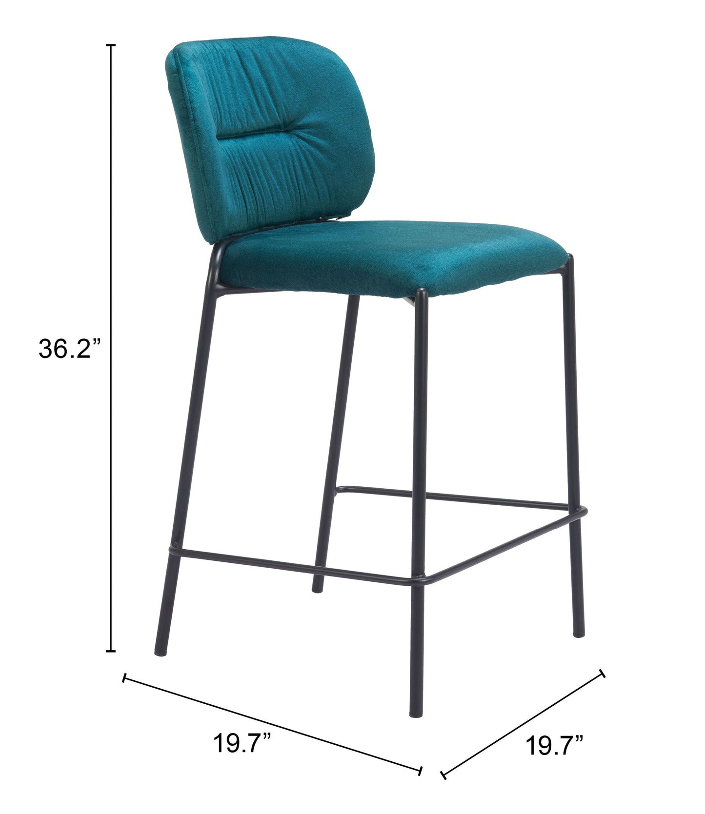Plat Green Counter Stool (Set of 2) - Ornate Home