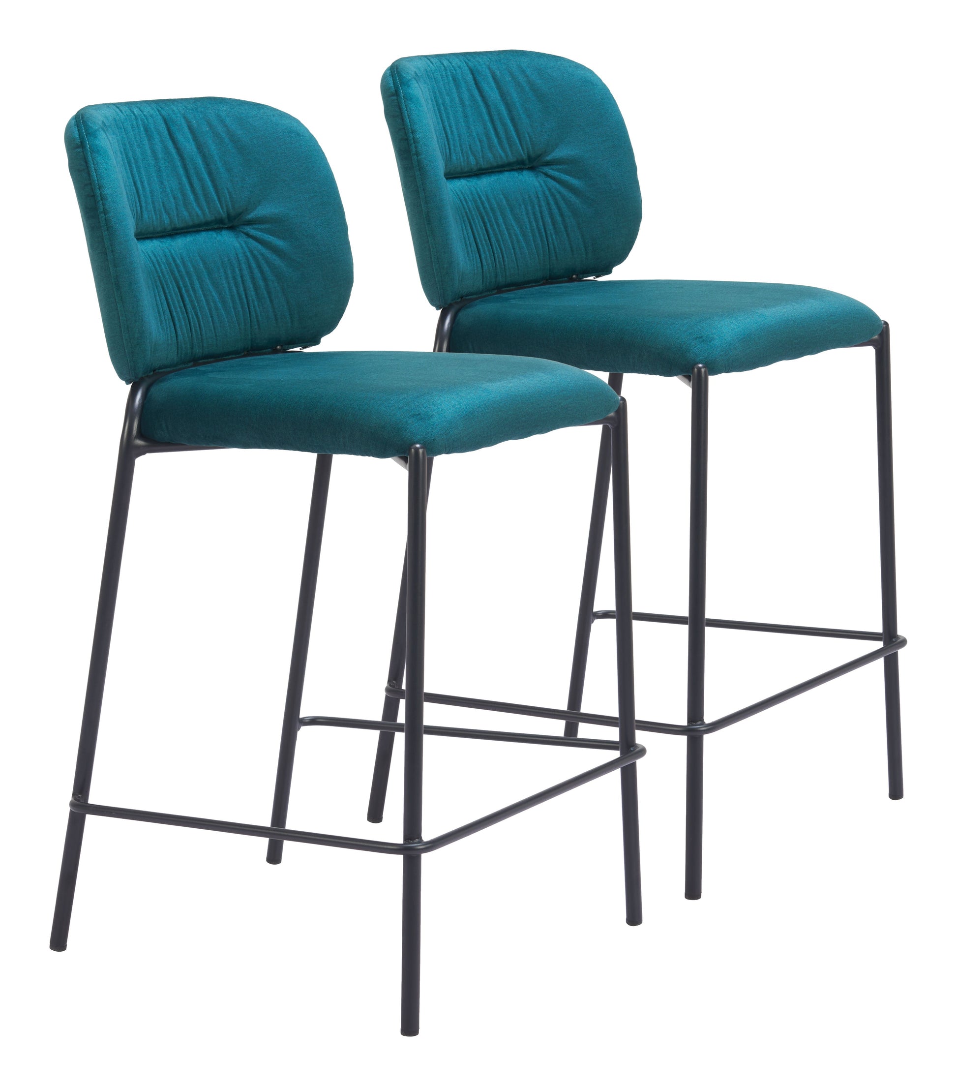 Plat Green Counter Stool (Set of 2) - Ornate Home