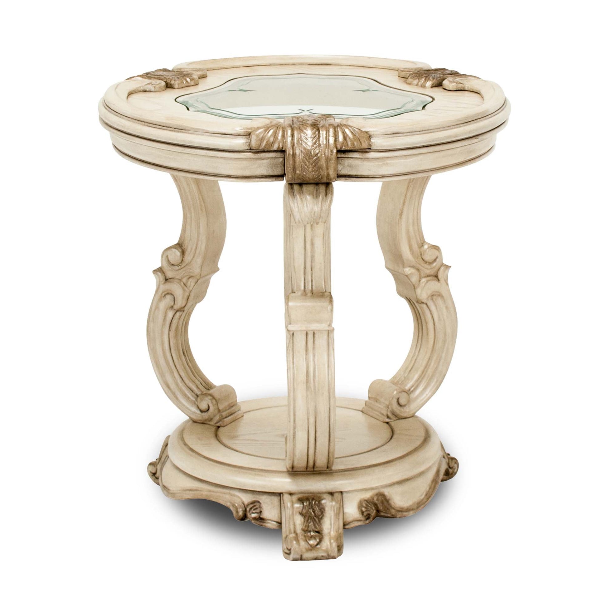Platine de Royale Champagne Chairside Table - Ornate Home