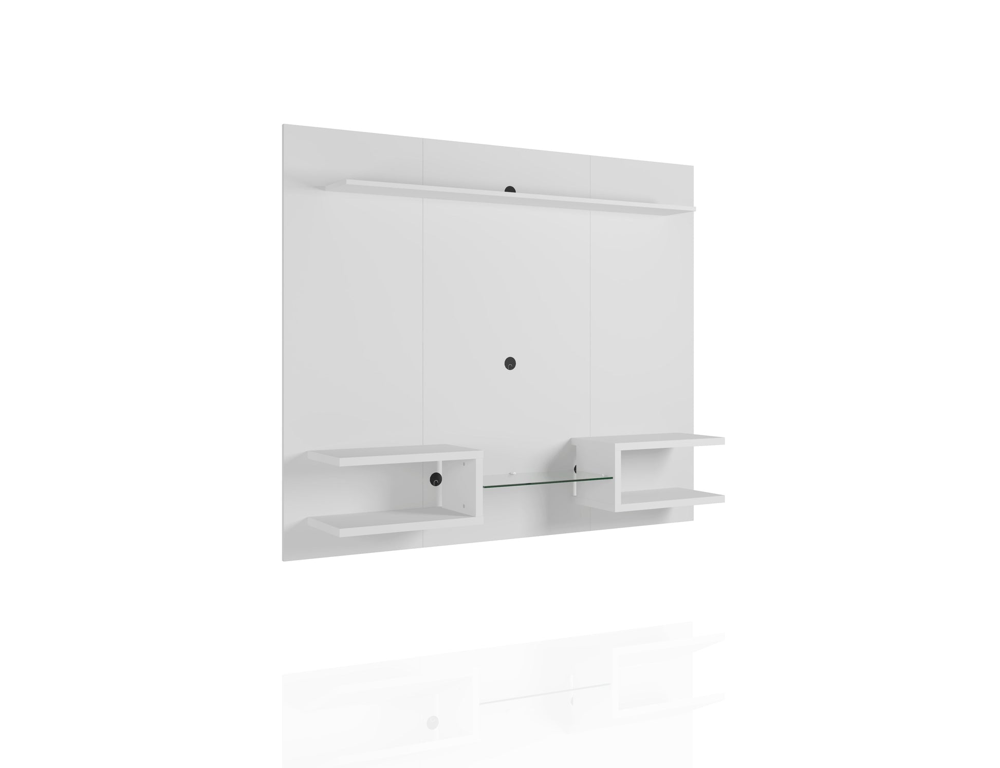 Plaza 64.25 Floating Entertainment Center in White - Ornate Home