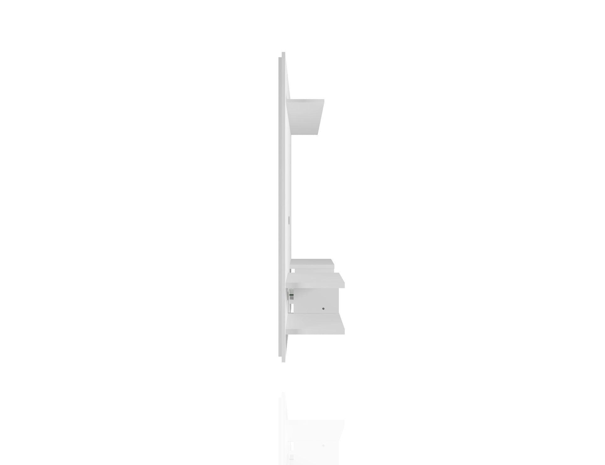 Plaza 64.25 Floating Entertainment Center in White - Ornate Home