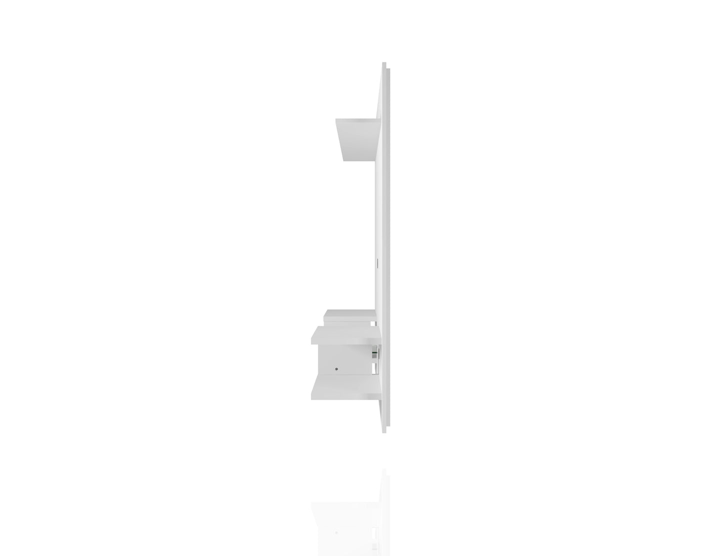 Plaza 64.25 Floating Entertainment Center in White - Ornate Home