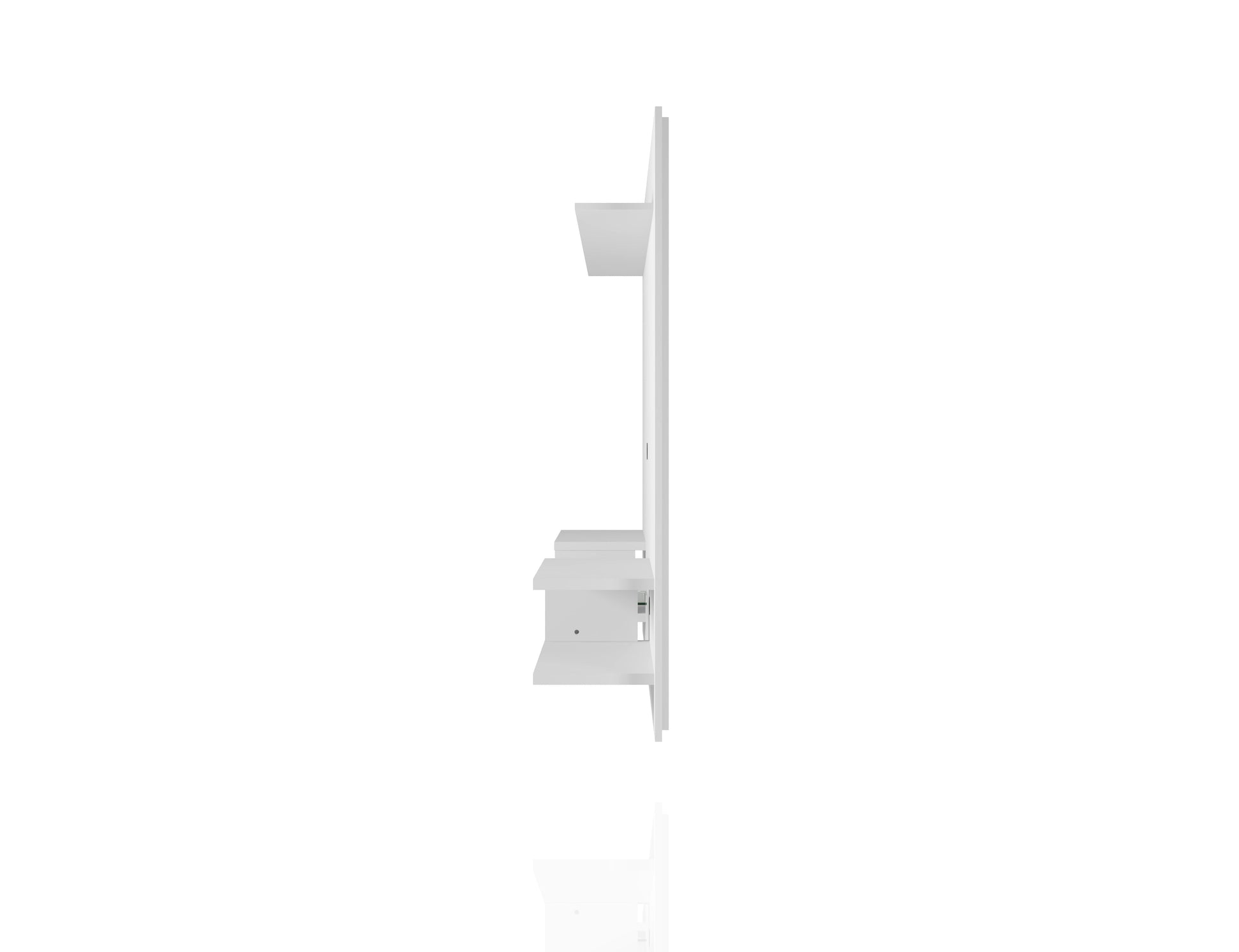 Plaza 64.25 Floating Entertainment Center in White - Ornate Home