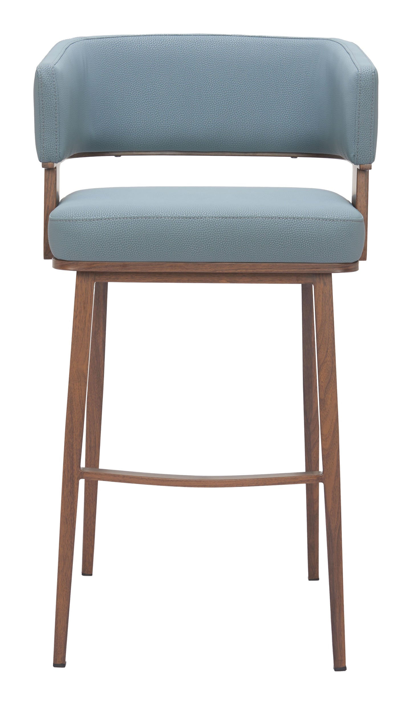 Poise Azure Gray & Walnut Barstool - Ornate Home