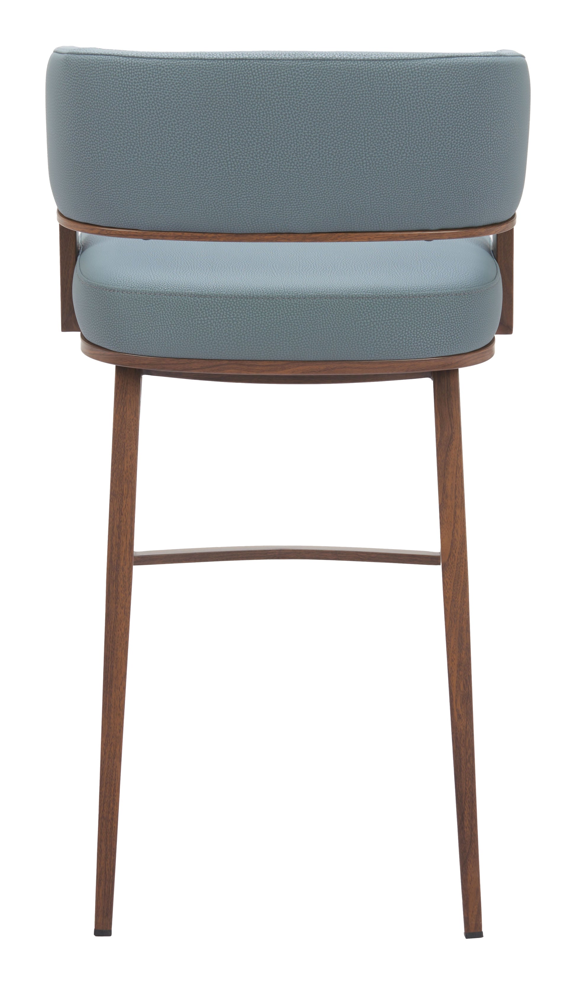 Poise Azure Gray & Walnut Barstool - Ornate Home