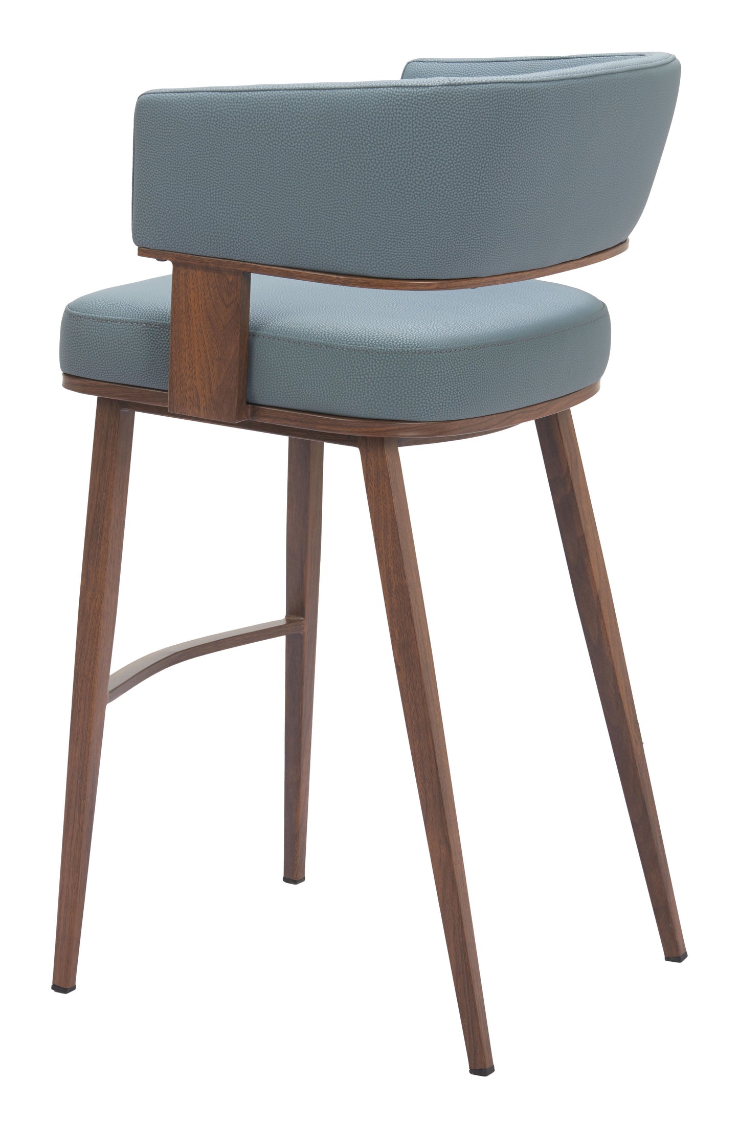 Poise Azure Gray & Walnut Barstool - Ornate Home