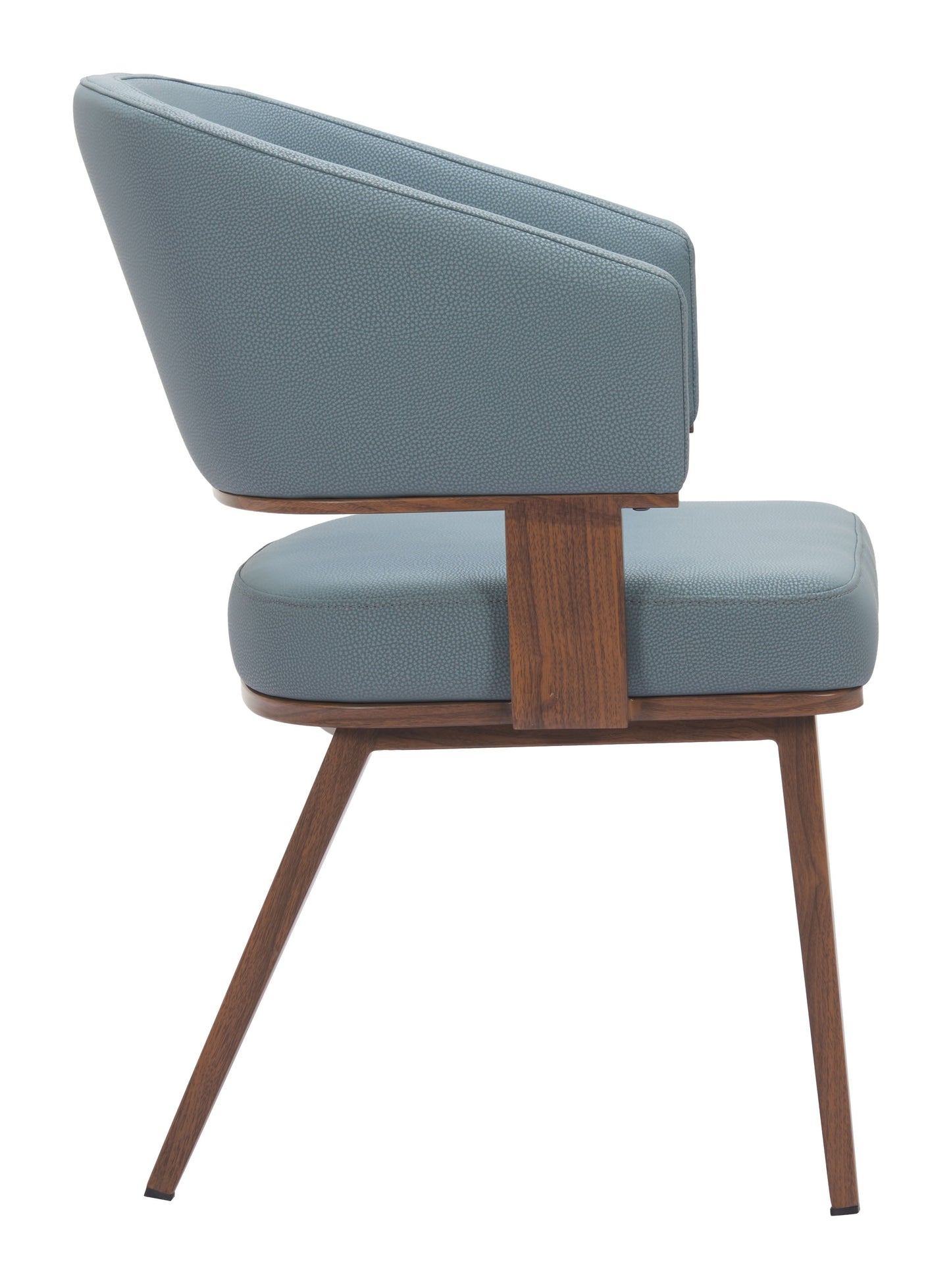 Poise Azure Gray & Walnut Dining Chair - Ornate Home