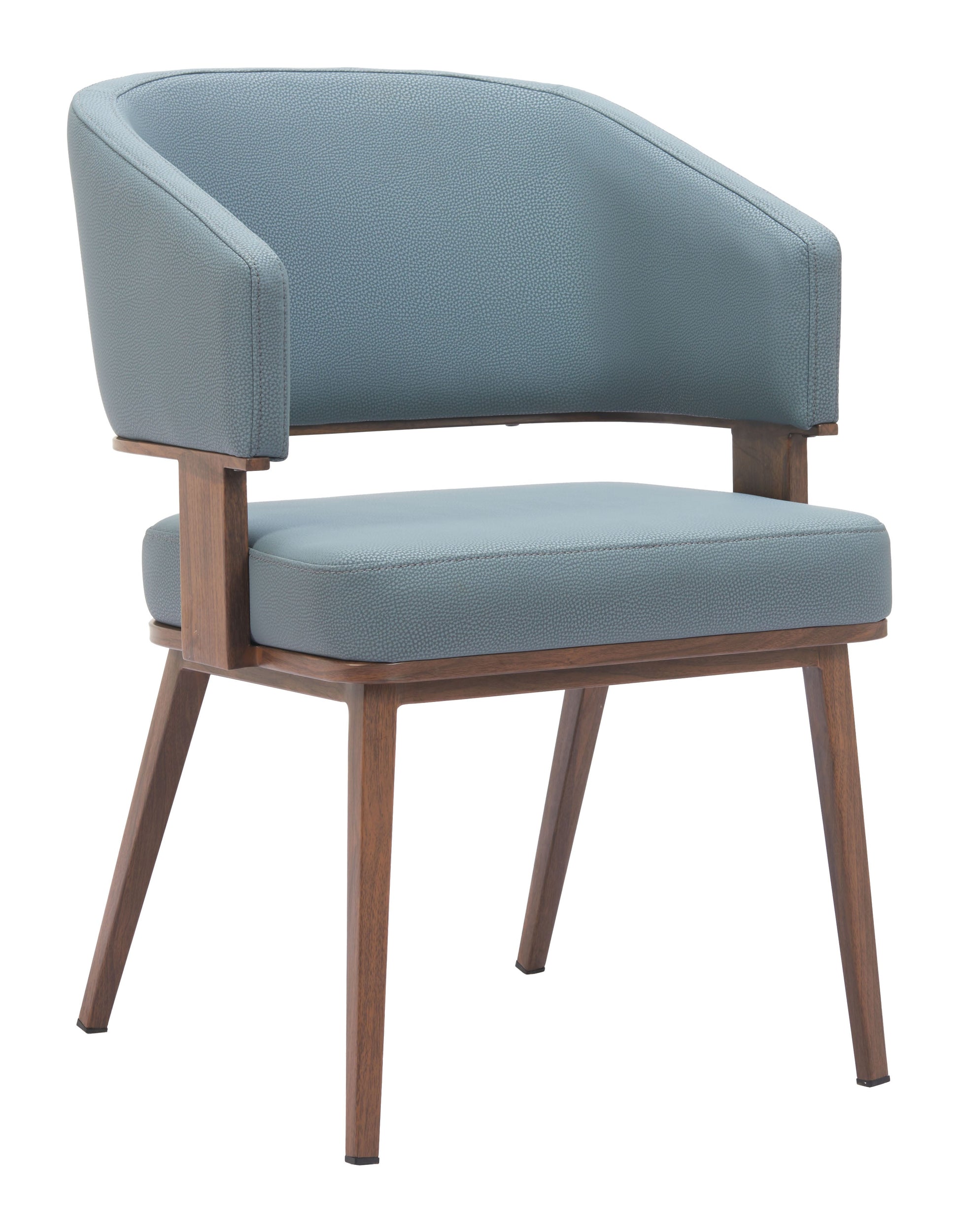 Poise Azure Gray & Walnut Dining Chair - Ornate Home