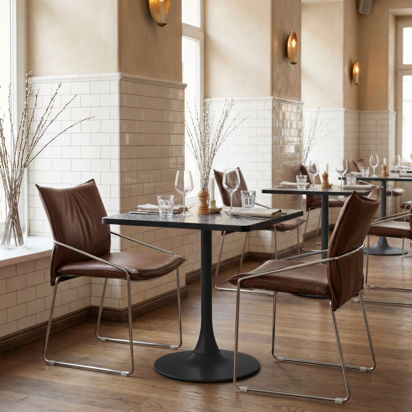 Pola Brown Dining Chair (Set of 2) - Ornate Home