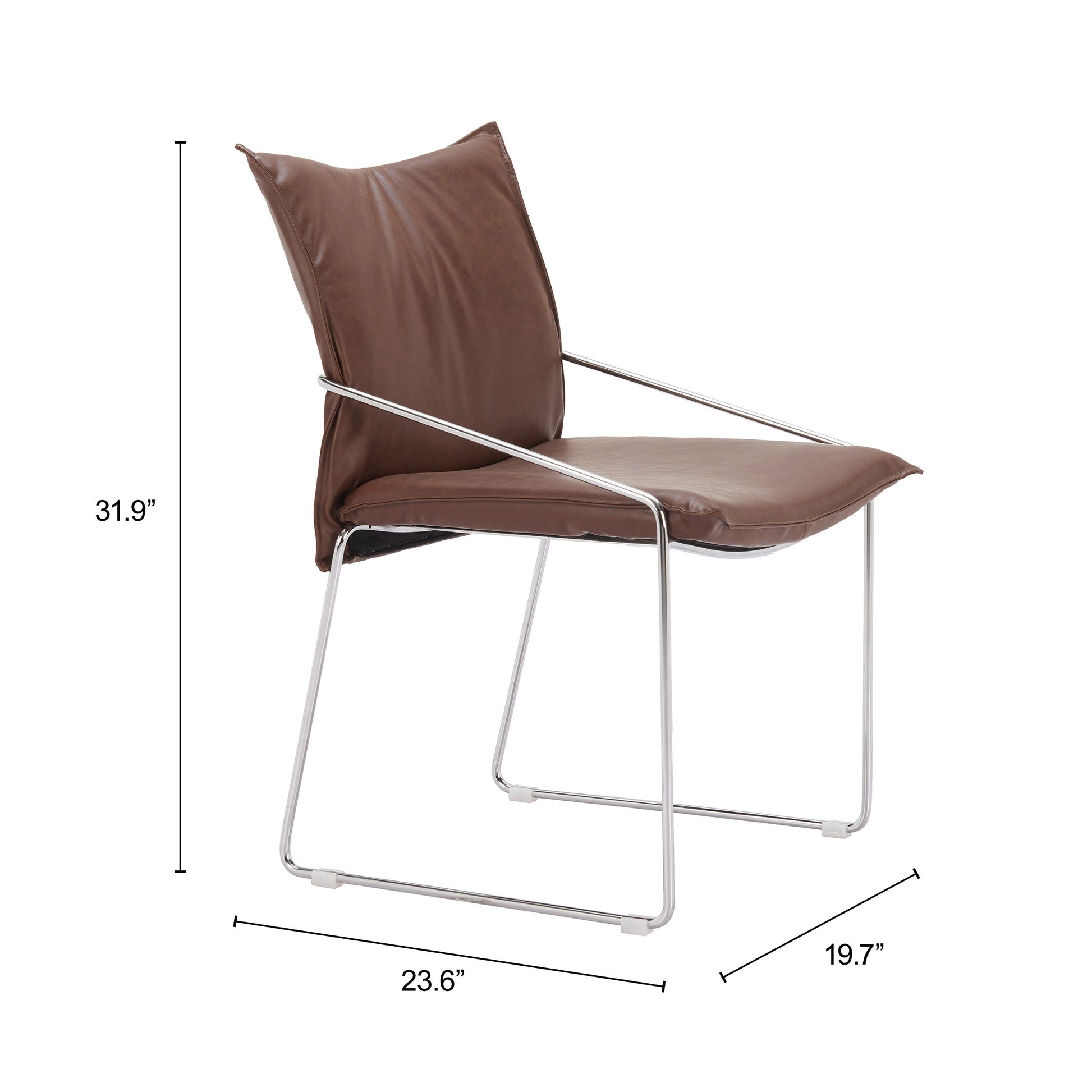 Pola Brown Dining Chair (Set of 2) - Ornate Home