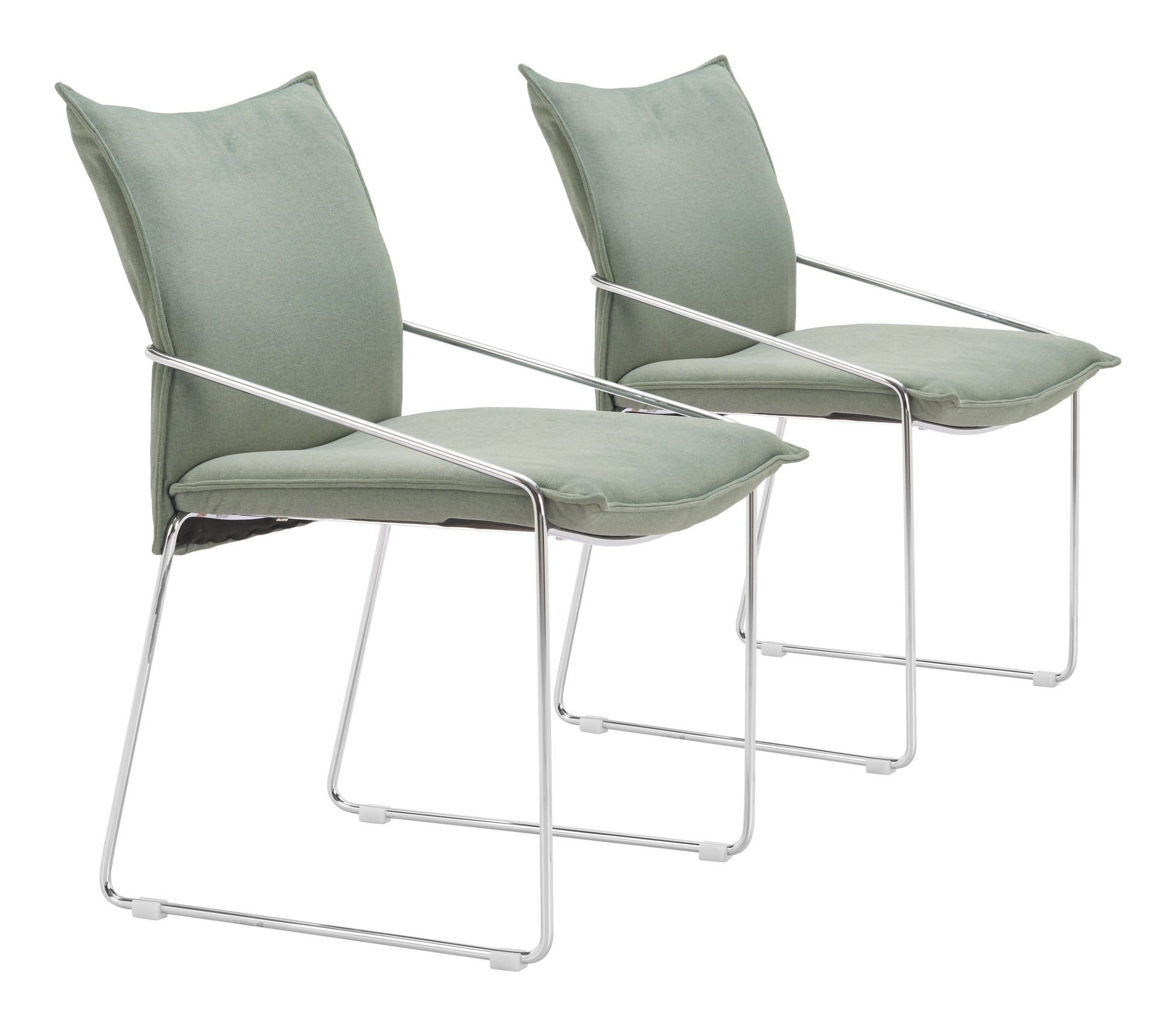 Pola Green Dining Chair (Set of 2) - Ornate Home