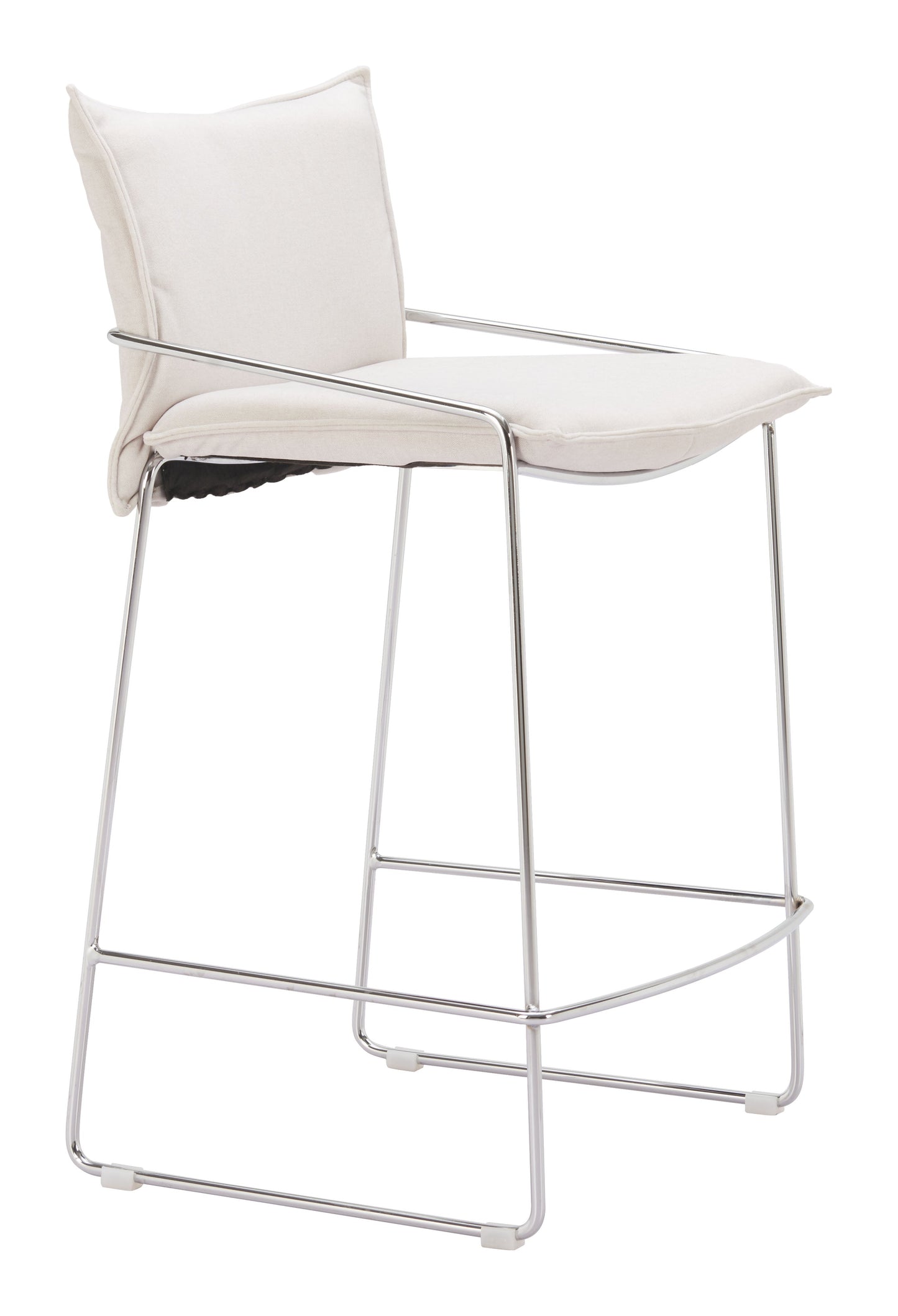 Pola White Counter Stool - Ornate Home