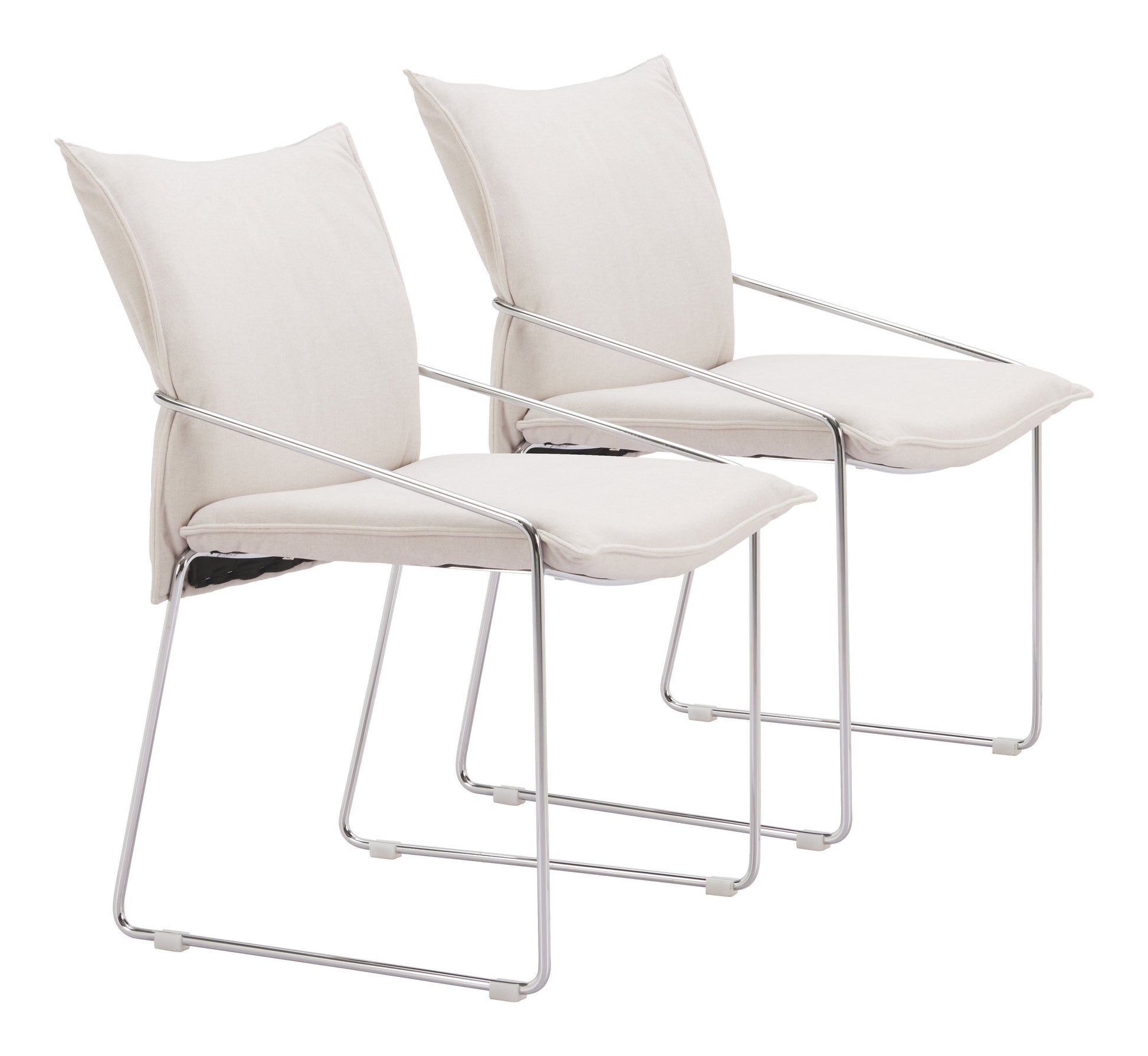 Pola White Dining Chair (Set of 2) - Ornate Home