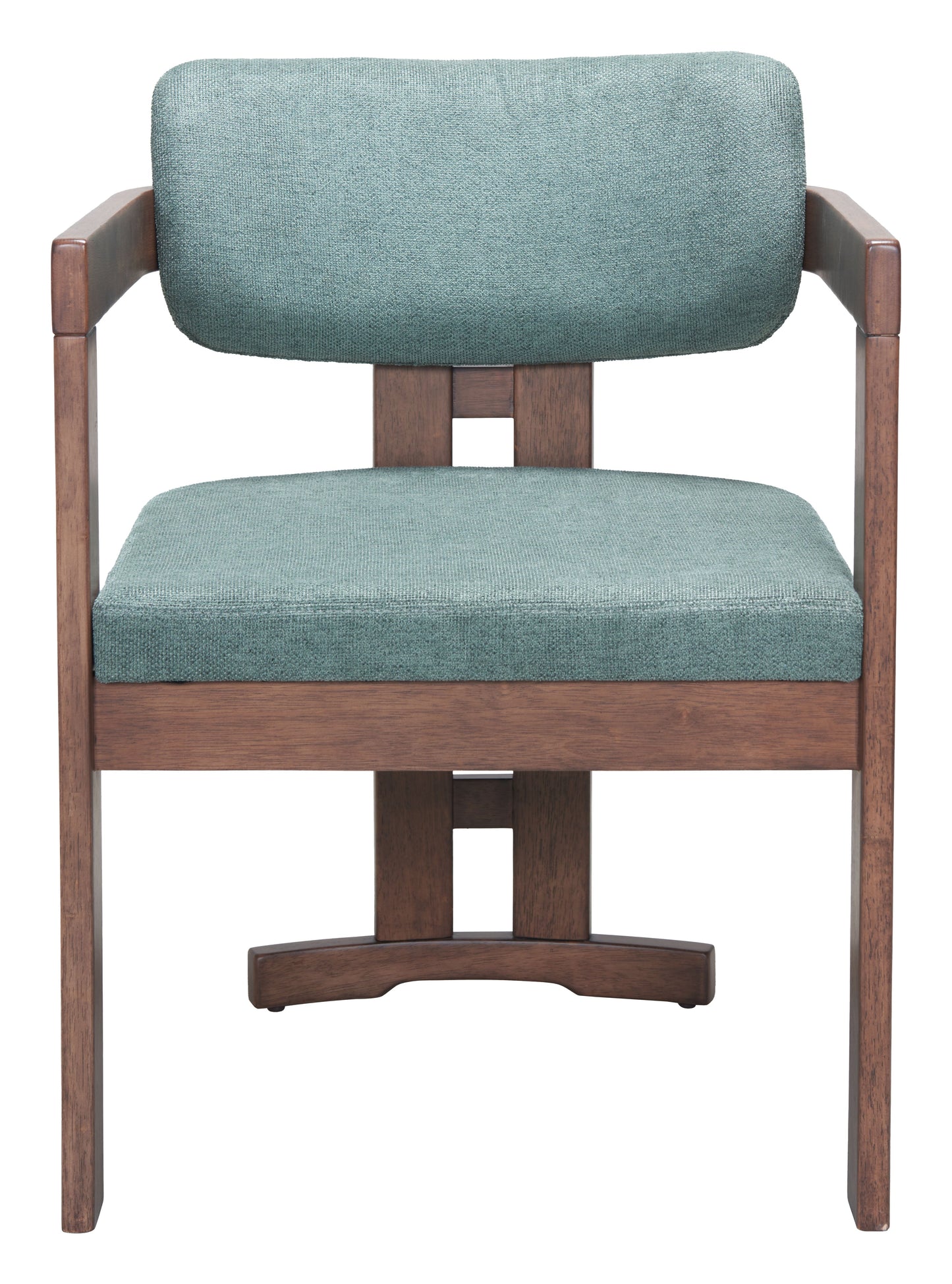 Poly Moss Gray & Walnut Dining Chair - Ornate Home