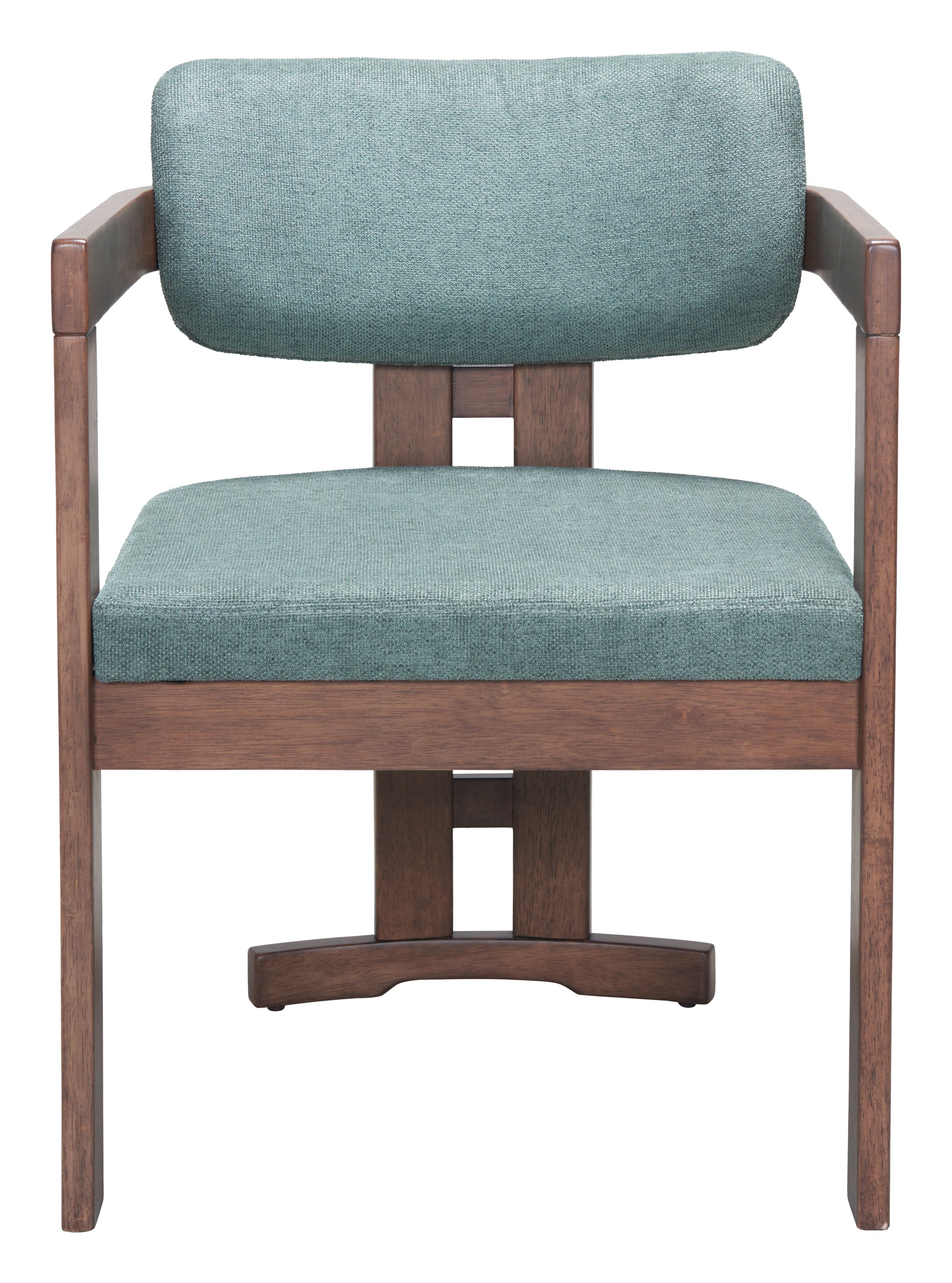 Poly Moss Gray & Walnut Dining Chair - Ornate Home